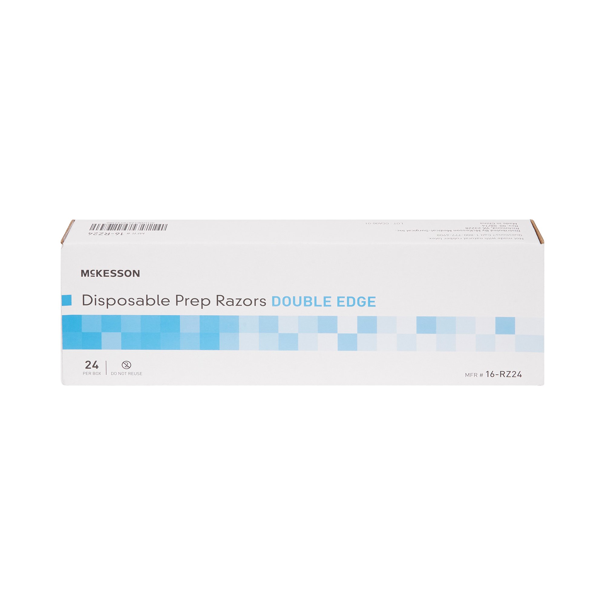 McKesson Brand 16-RZ24 - McKesson Single-Blade Razor, Double-Edged, Disposable - 1/Each, 24/Box, 144/Case