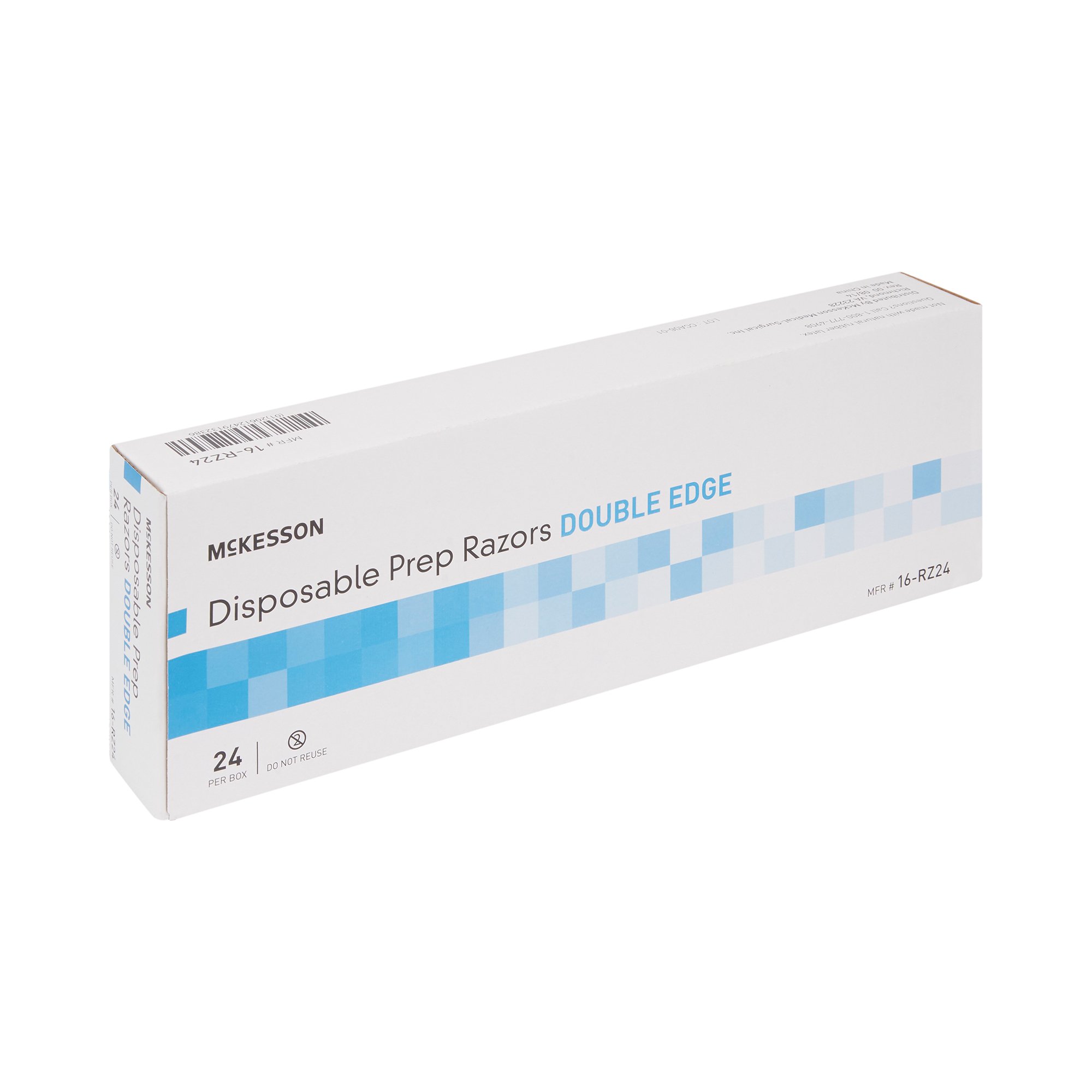 McKesson Brand 16-RZ24 - McKesson Single-Blade Razor, Double-Edged, Disposable - 1/Each, 24/Box, 144/Case
