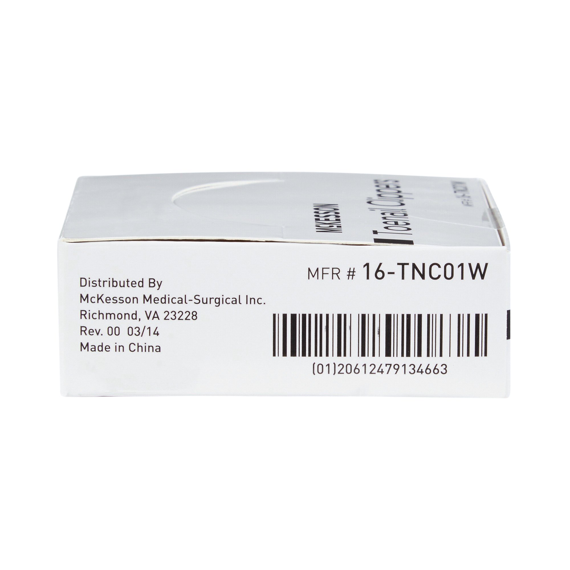 McKesson Brand 16-TNC01J - McKesson Toenail Clippers, Thumb Squeeze Lever - 1/Each, 12/Box, 120/Case