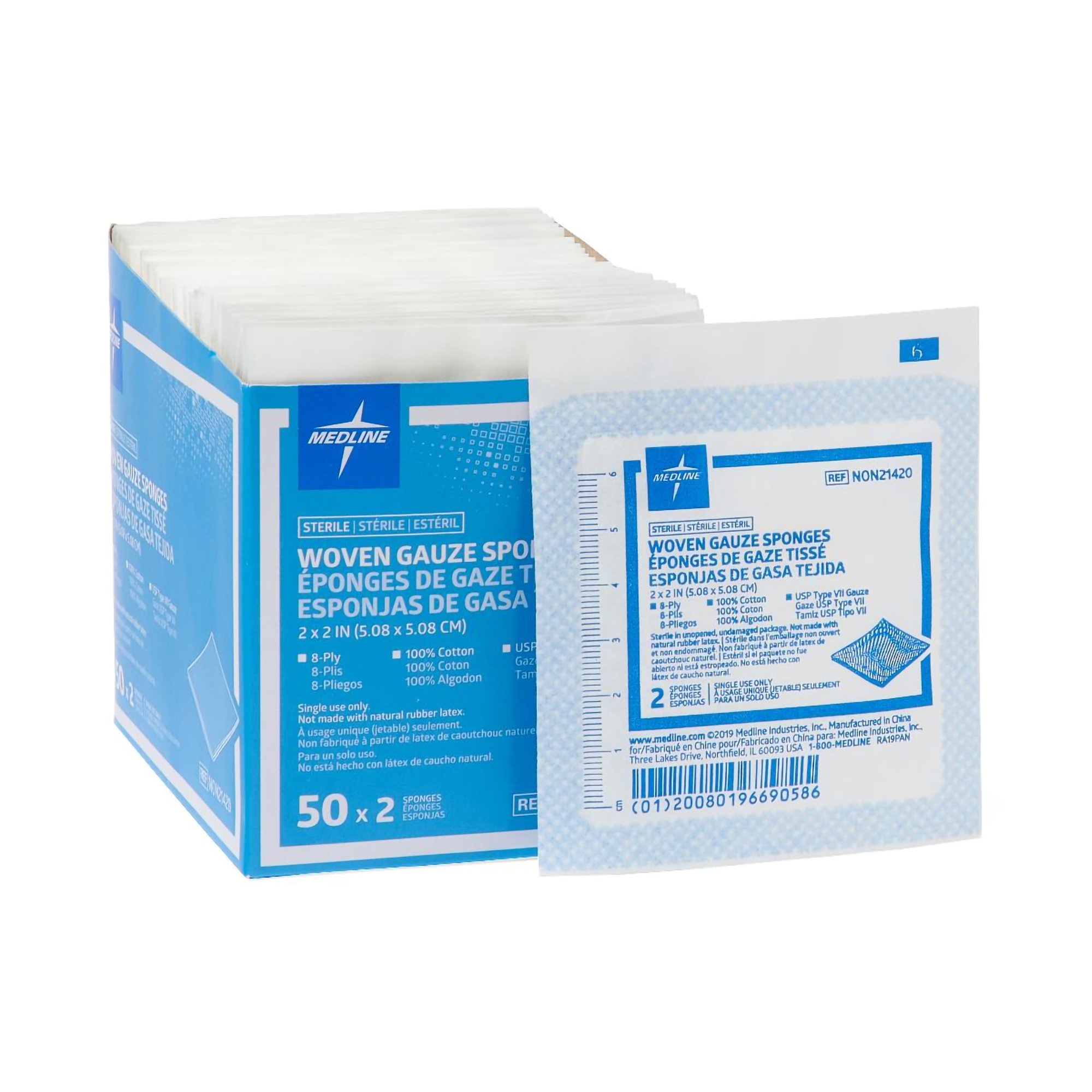 Medline - NON21420 Medline Sterile USP Type VII Gauze Sponge