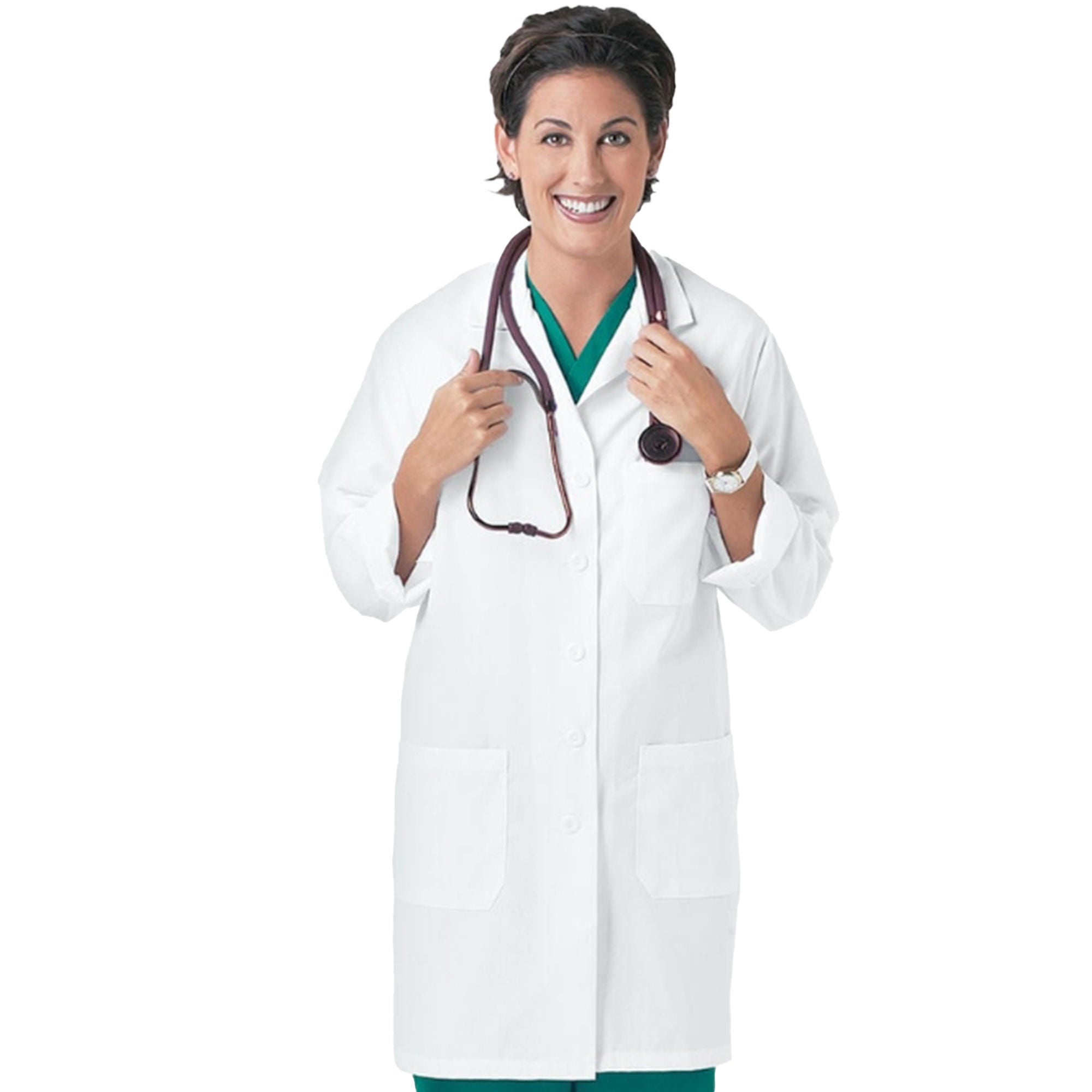 Fashion Seal Uniforms - 436-3XL Lab Coat White 3X-Large Mid Length 65% Polyester / 35% Cotton Reusable