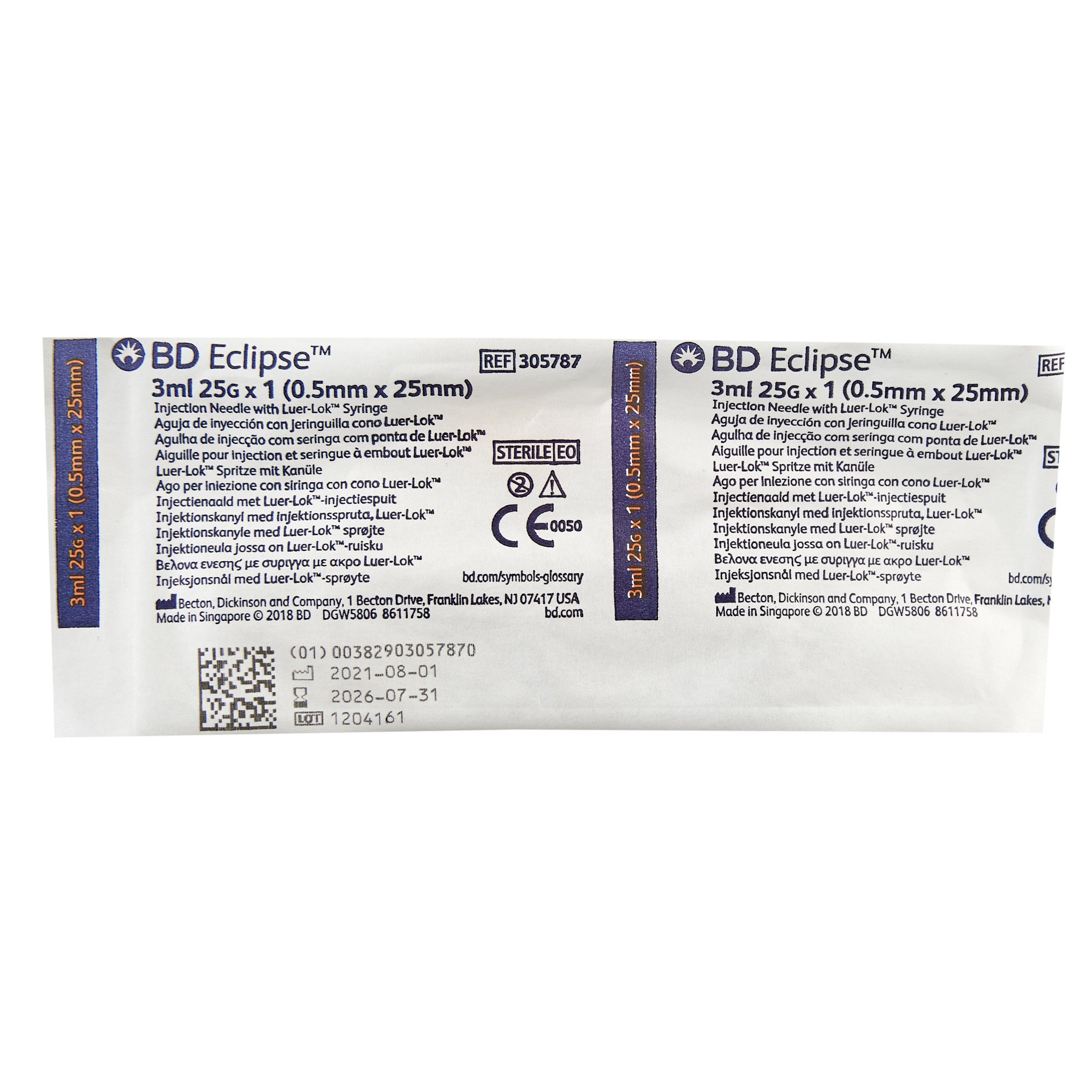 BD - 305787 Eclipse™ Syringe with Hypodermic Needle