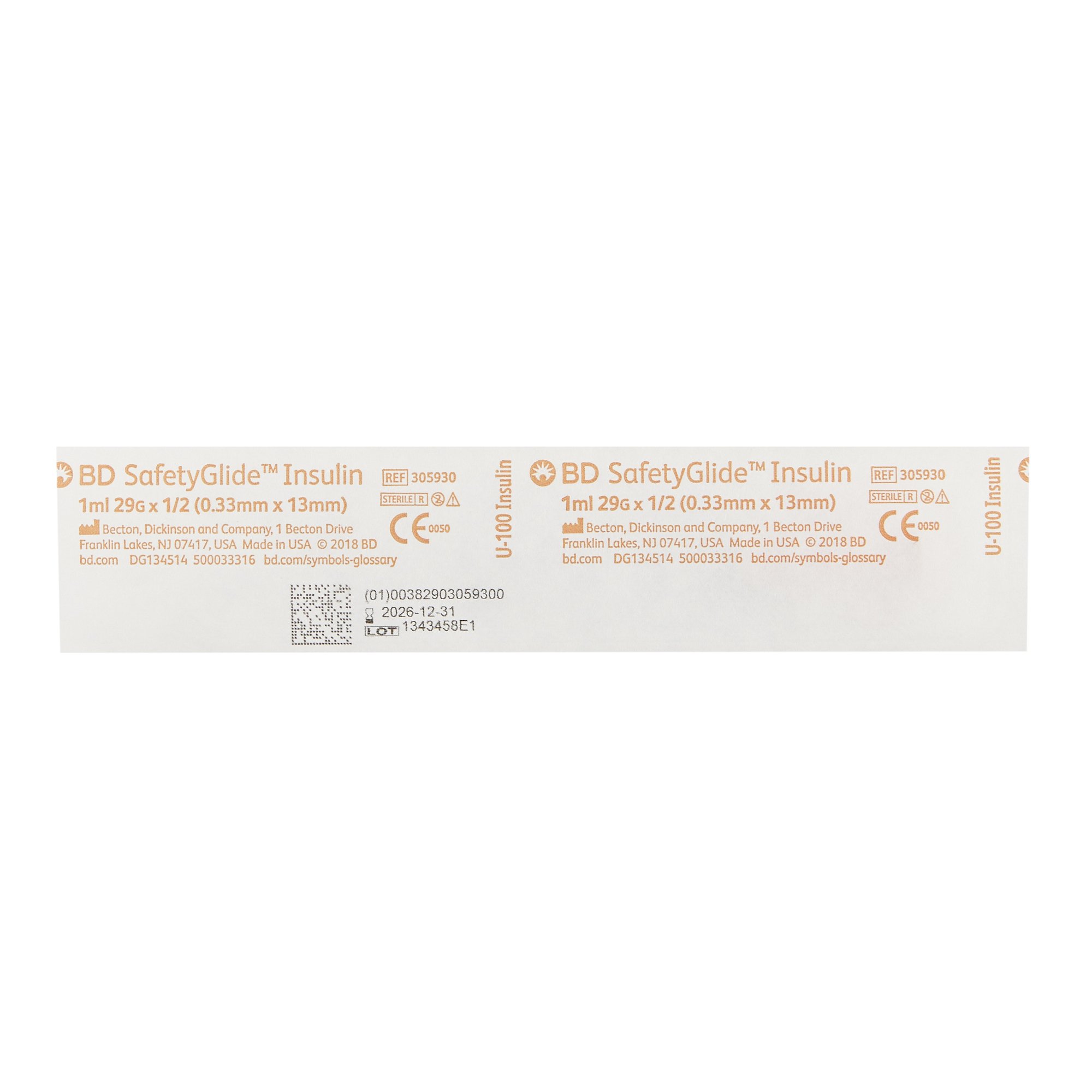 embecta Medical II LLC - 305930 SafetyGlide™ Insulin Syringe with Needle
