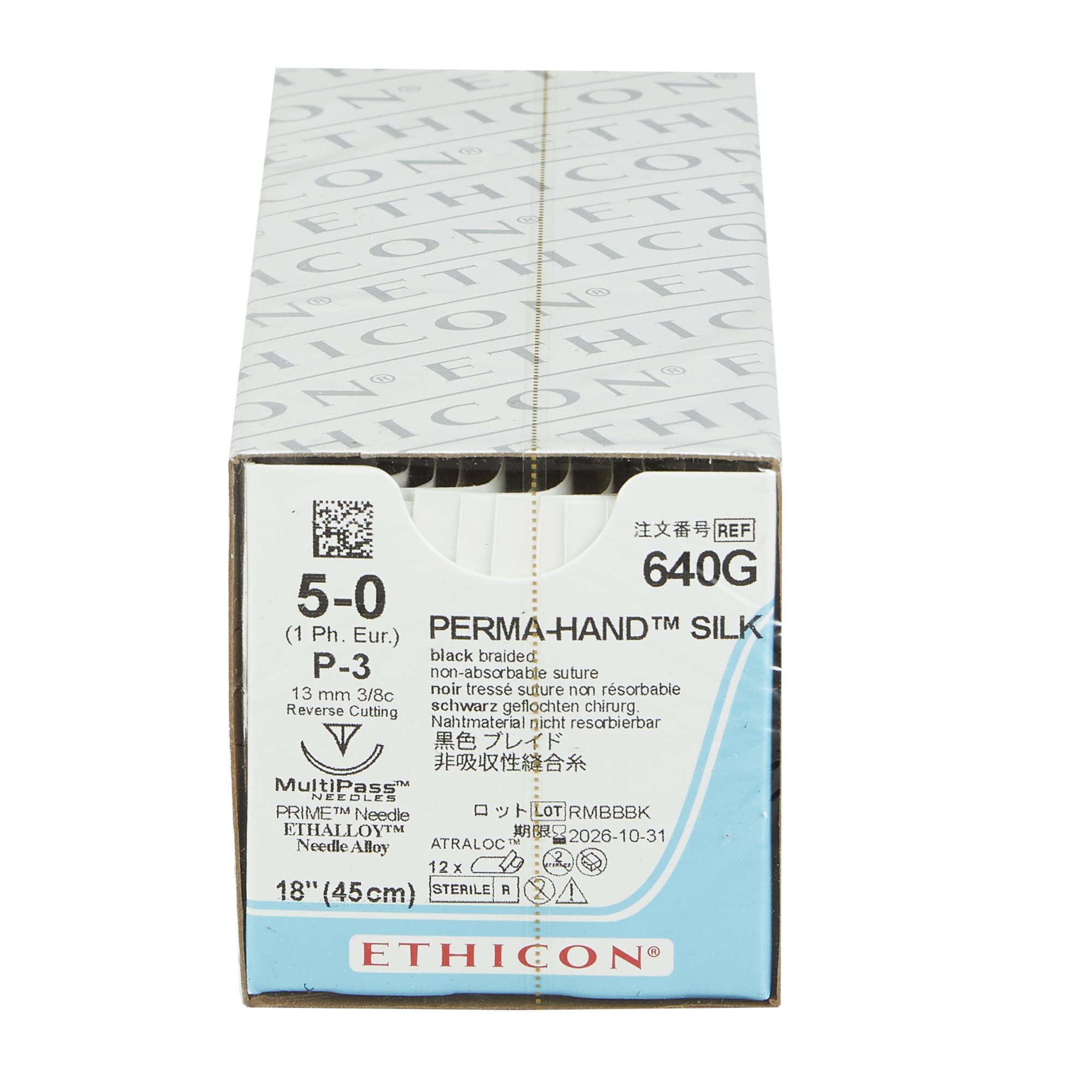 J & J Healthcare Systems 640G - Perma-Hand™ Suture with Needle - 1/Box