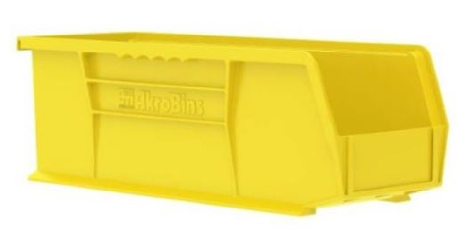 Akro-Mils - 30234YELLO Storage Bin AkroBins® Yellow Plastic 5 X 5-1/2 X 14-3/4 Inch