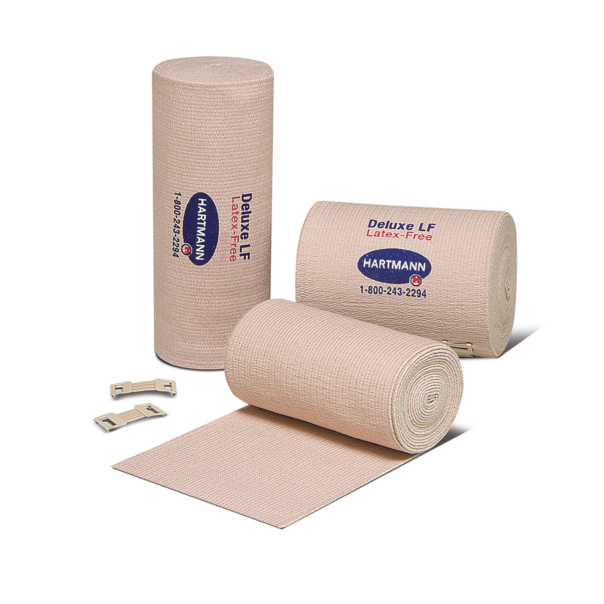 Hartmann 38400000 - Deluxe® LF® Clip Detached Closure Elastic Bandage, 3 Inch x 5-1/2 Yard - 10/Pack, 60/Case