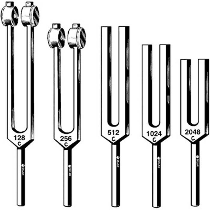 Sklar - 67-7605 Tuning Fork Set Aluminum Alloy 128 cps, 256 cps, 512 cps, 1024 cps, 2048 cps