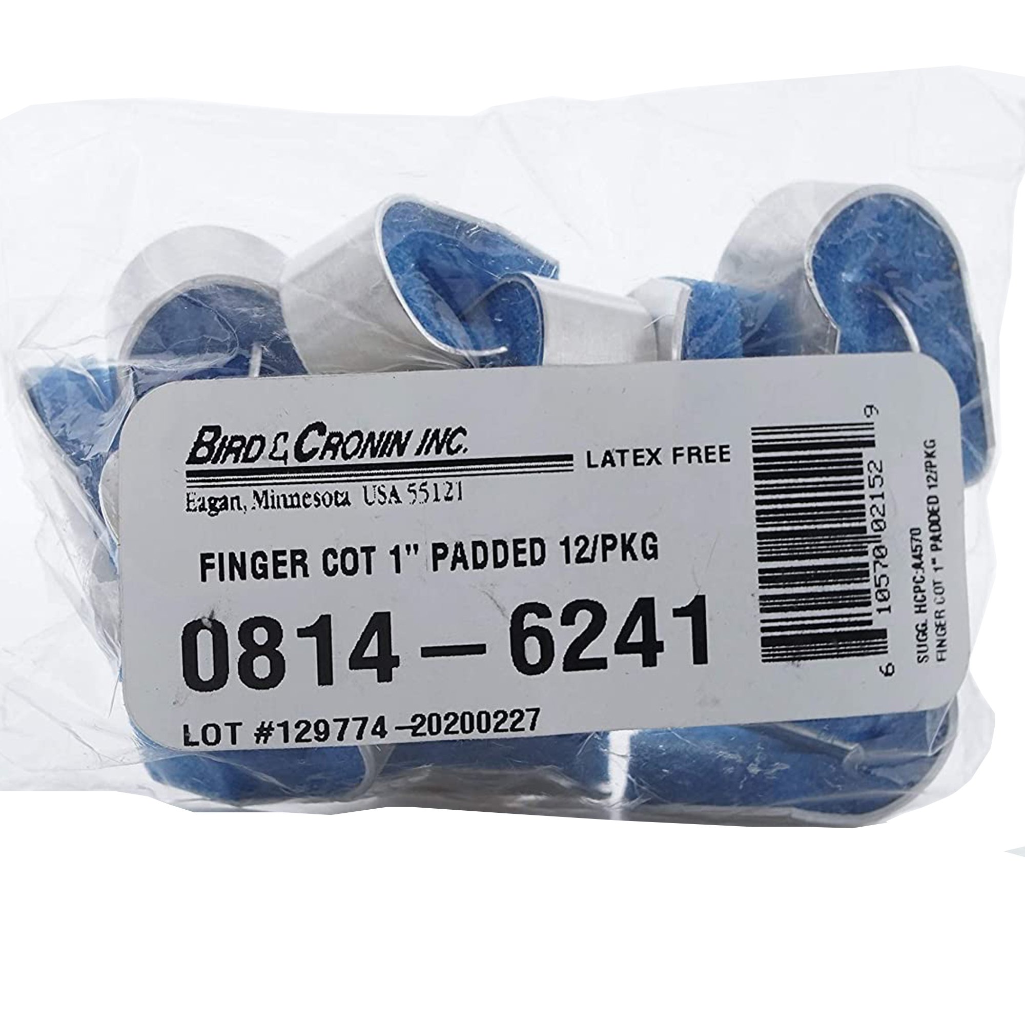 Bird & Cronin 08146241 - Bird & Cronin Finger Cot Splint, 1 Inch Length - 1/Each, 12/Pack