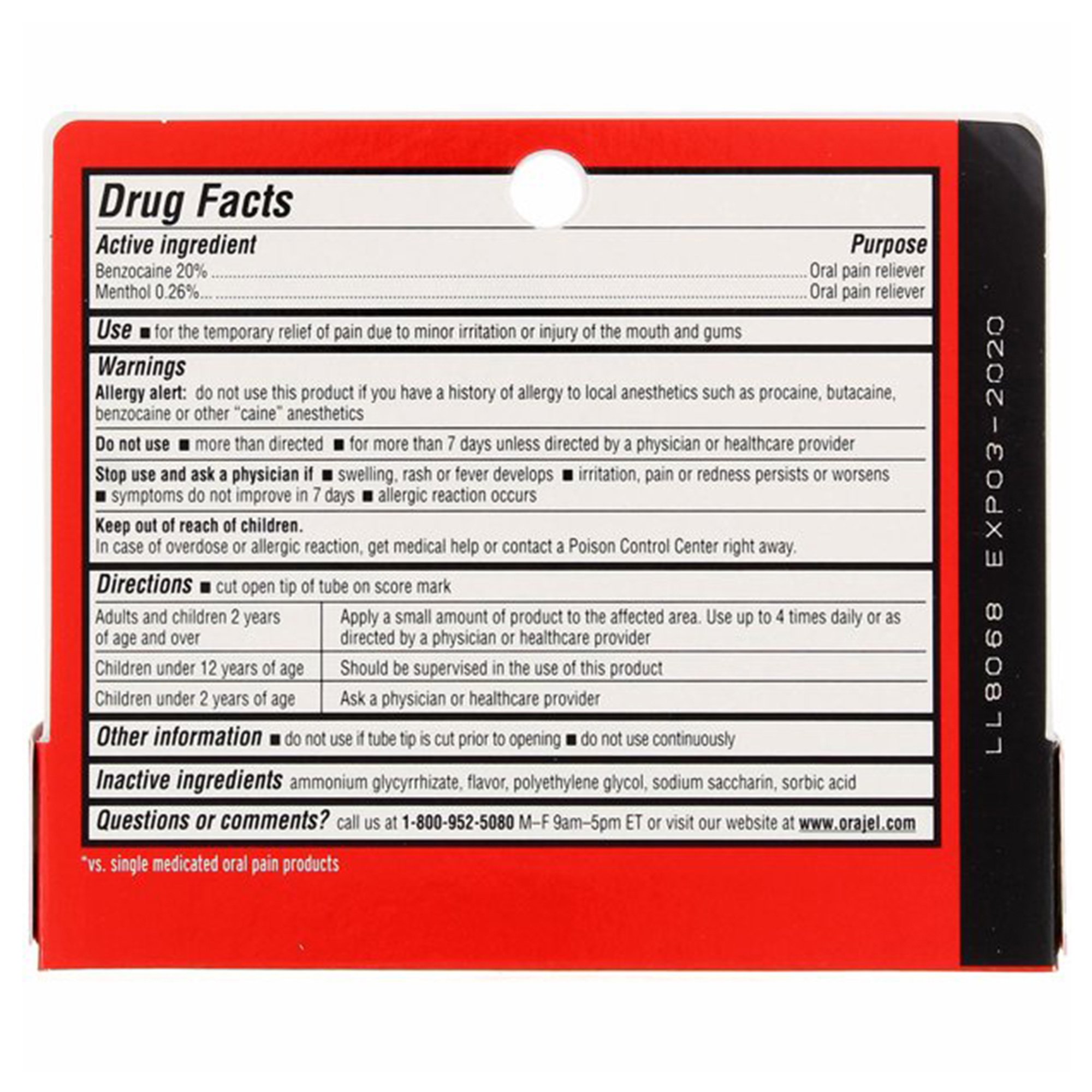 Dennison Pharmaceuticals - 10310028313 Orajel™ 3X Medicated for Toothache & Gum Gel Extra Strength
