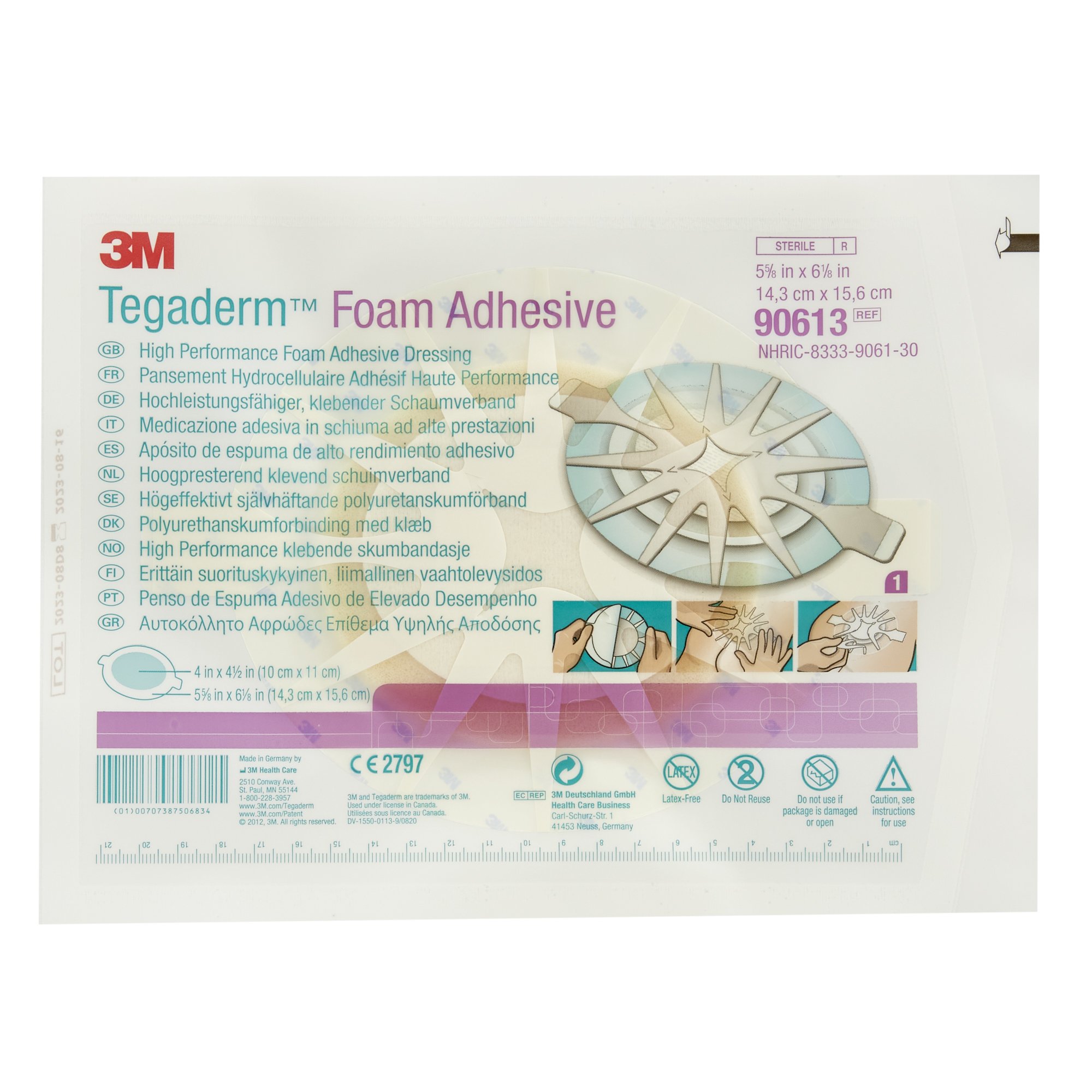 3M Tegaderm High Performance Foam Dressing 90613 by Solventum