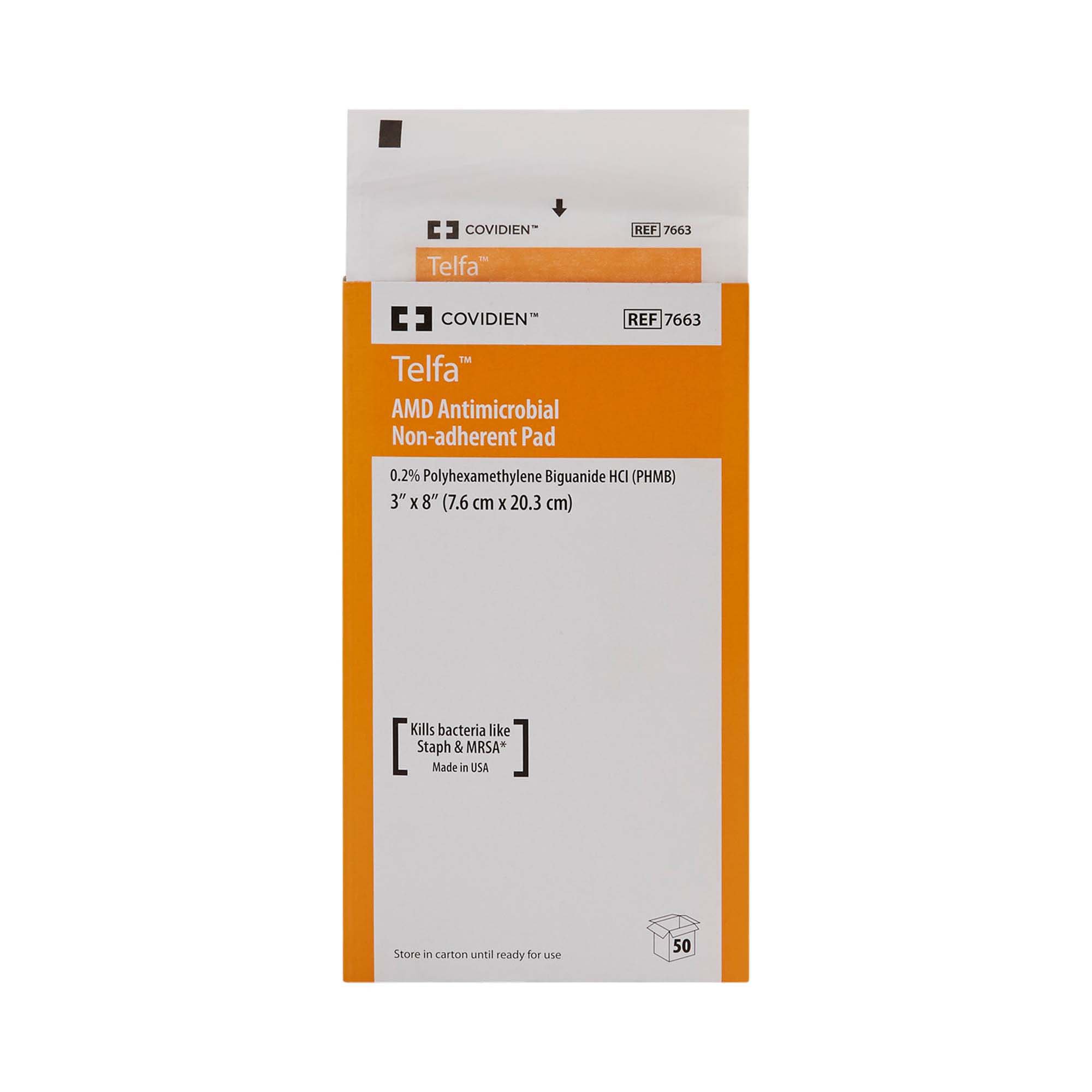 Cardinal - 7663 Telfa™ Impregnated Antimicrobial Dressing