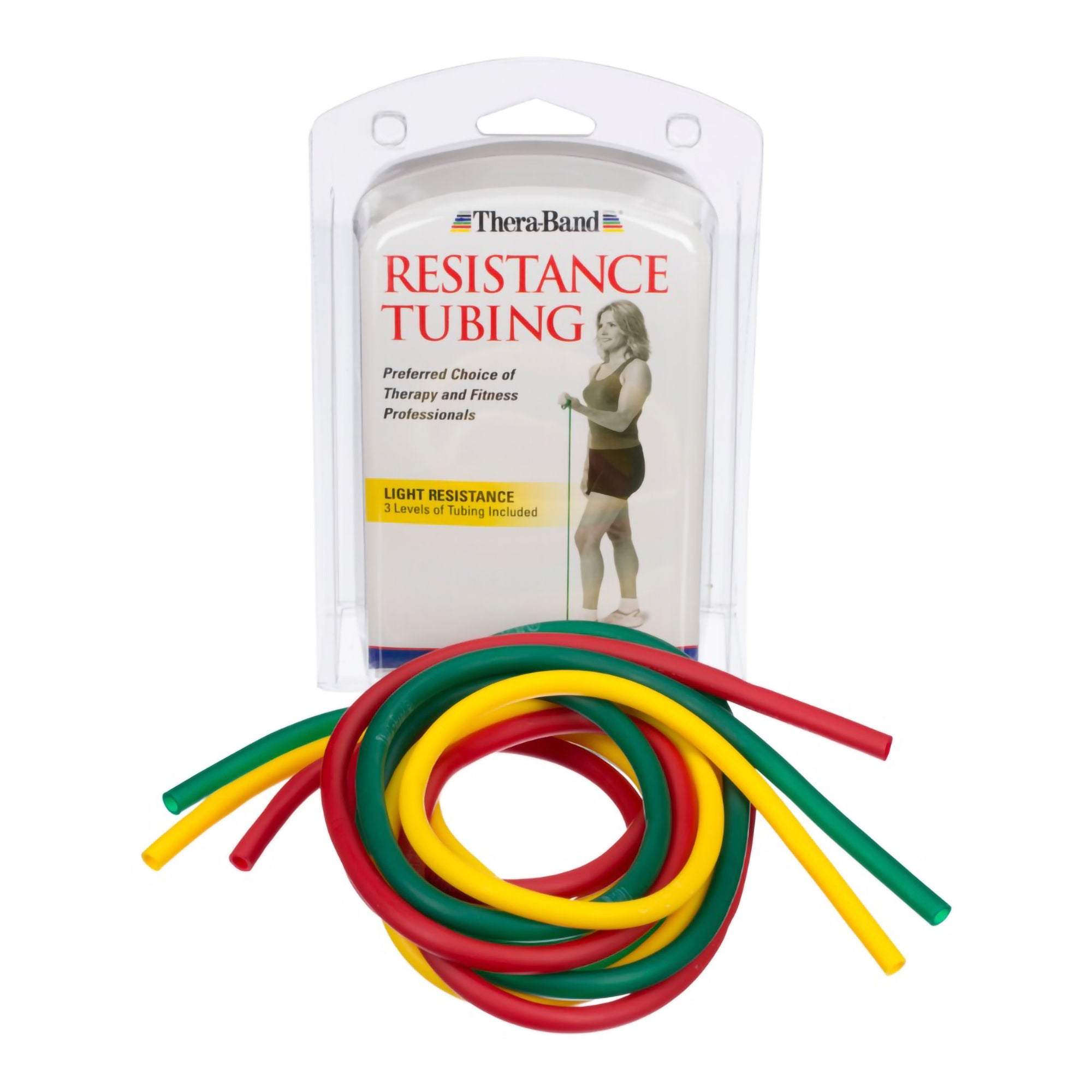 Performance Health - 081711001 Exercise Resistance Tubing Set TheraBand® Yellow / Red / Green 50 Foot Length Easy Resistance