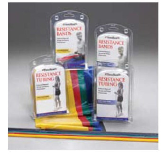 Performance Health - 081711019 Exercise Resistance Tubing Set TheraBand® Blue / Black 50 Foot Length Heavy Resistance to X-Heavy Resistance