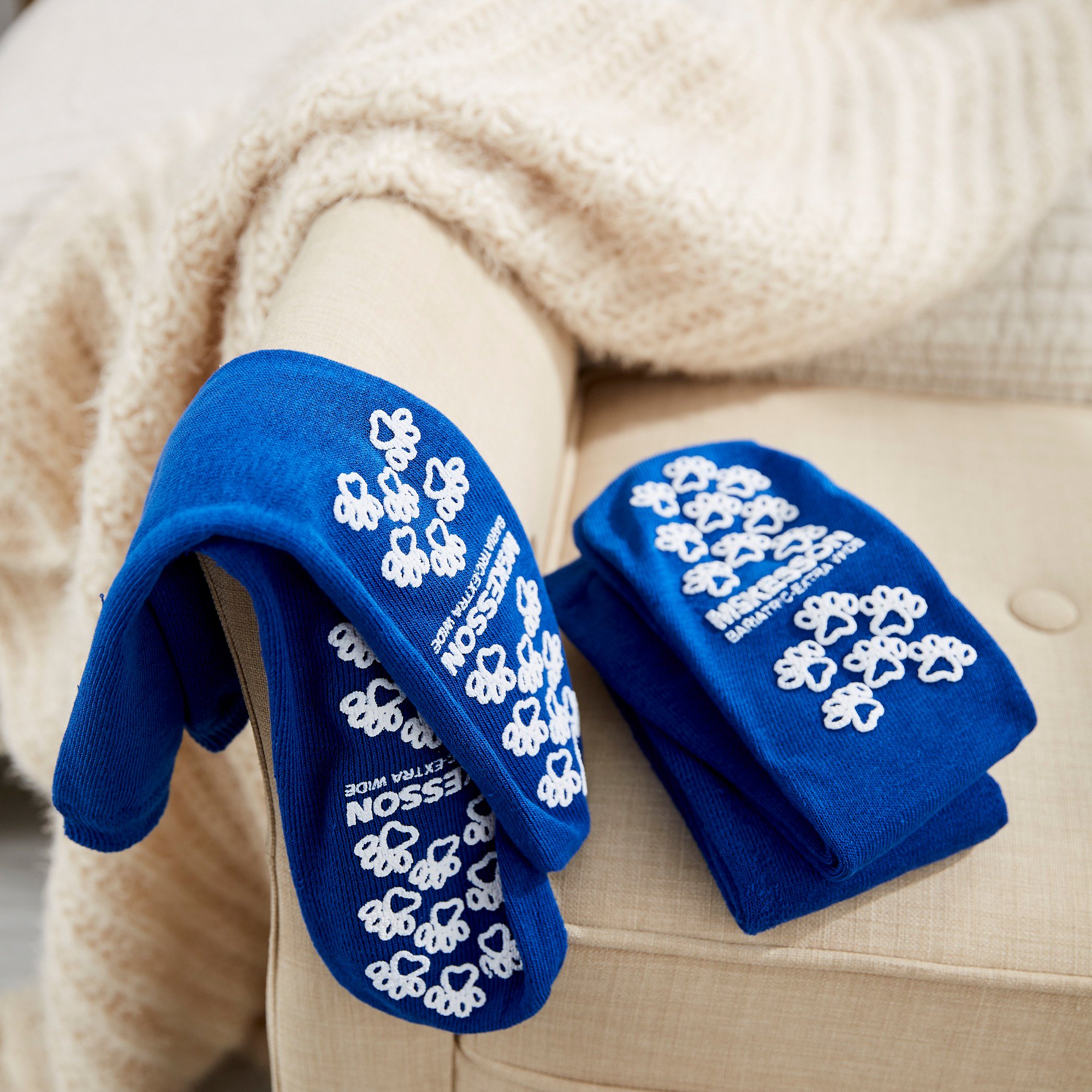 McKesson Brand 40-1099 - McKesson Terries™ Slipper Socks, Bariatric / Extra Wide - 1/Pair, 48/Case