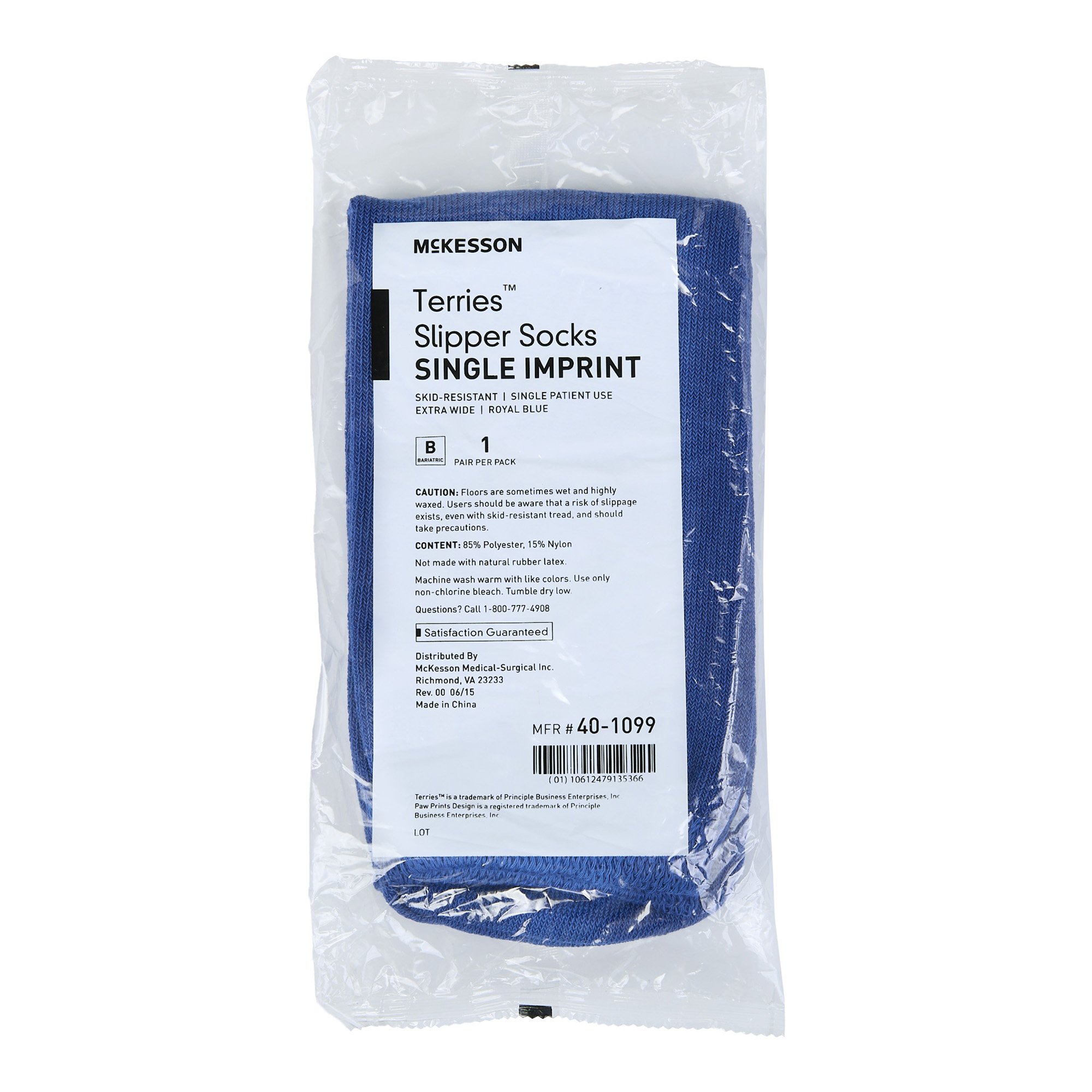 McKesson Brand - 40-1099 McKesson Terries™ Slipper Socks