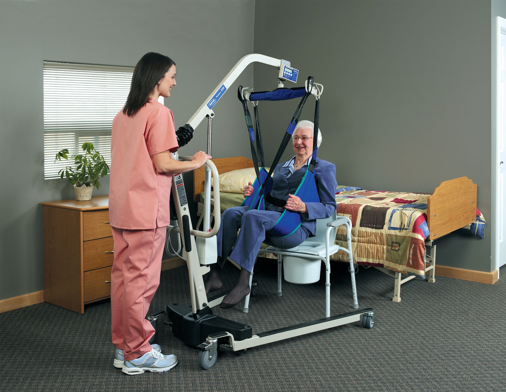 Invacare - R130 Stand Assist Sling 2 Point Cradle Without Head Support Chainless Large 350 lbs. Weight Capacity