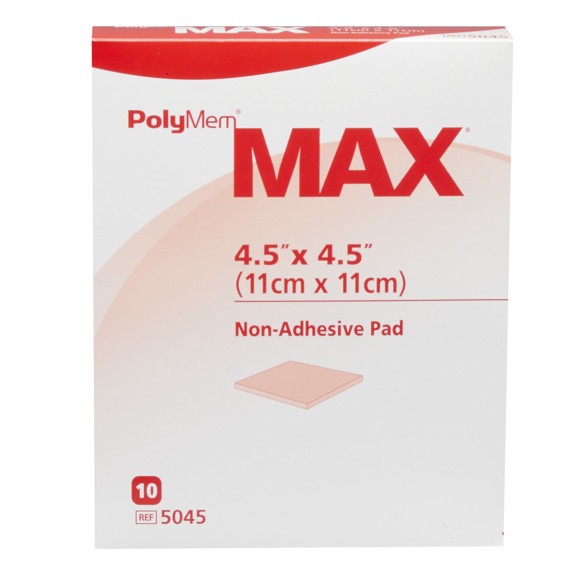 Ferris Manufacturing 5045 - PolyMem® Max® Nonadhesive without Border Foam Dressing, 4½ x 4½ Inch - 1/Each, 10/Box, 20/Case