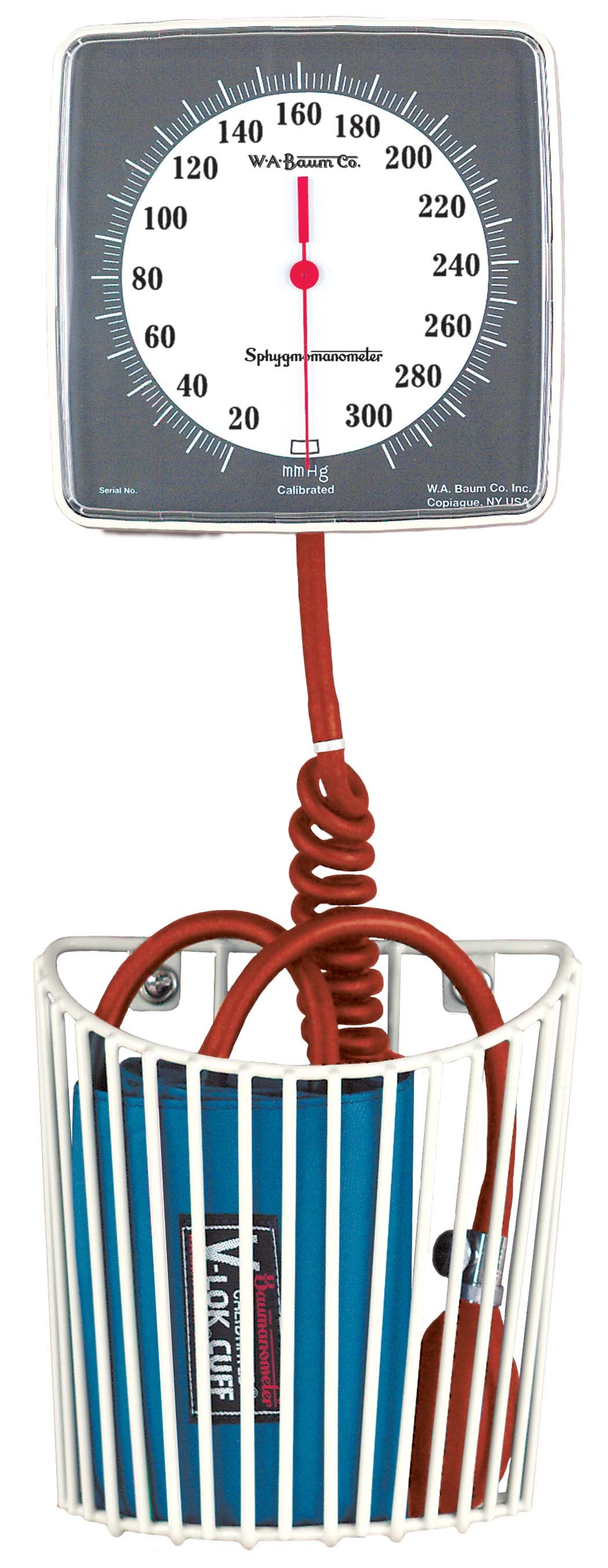 W.A. Baum - 0951NL Aneroid Sphygmomanometer Unit Baumanometer® Pediatric Cuff Arm Polyester Cuff 12 - 17 cm Wall Mount