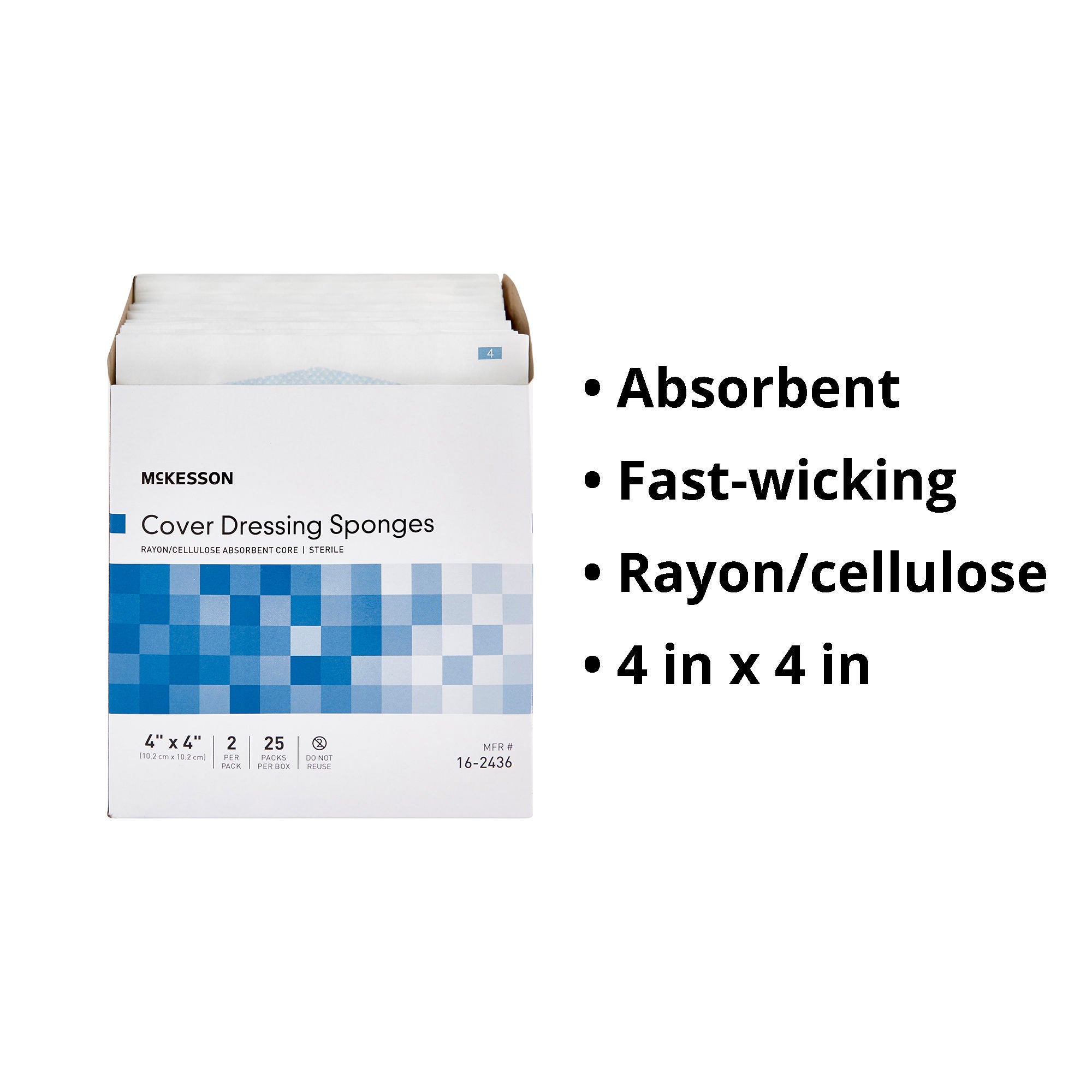 McKesson Cellulose Filled Nonwoven Sponge 16-2436 by McKesson Brand