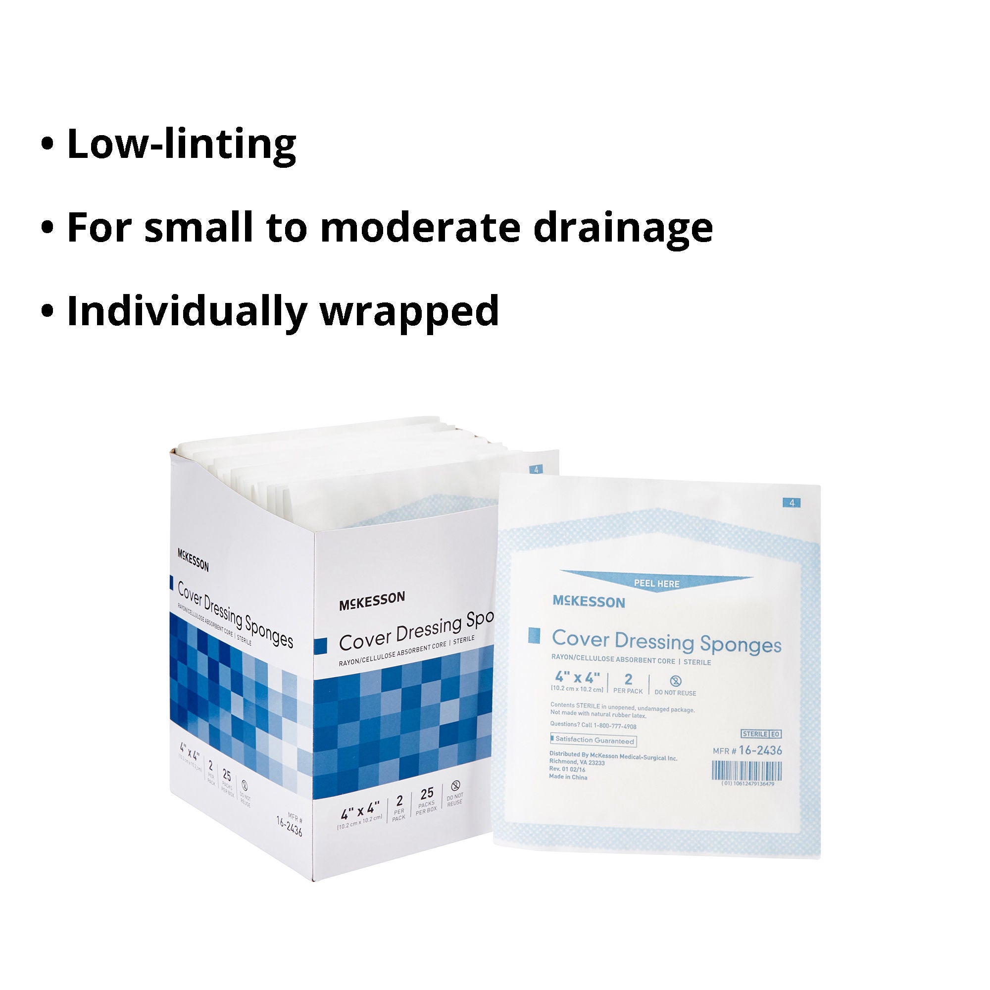 McKesson Brand - 16-2436 McKesson Sterile Nonwoven Sponge