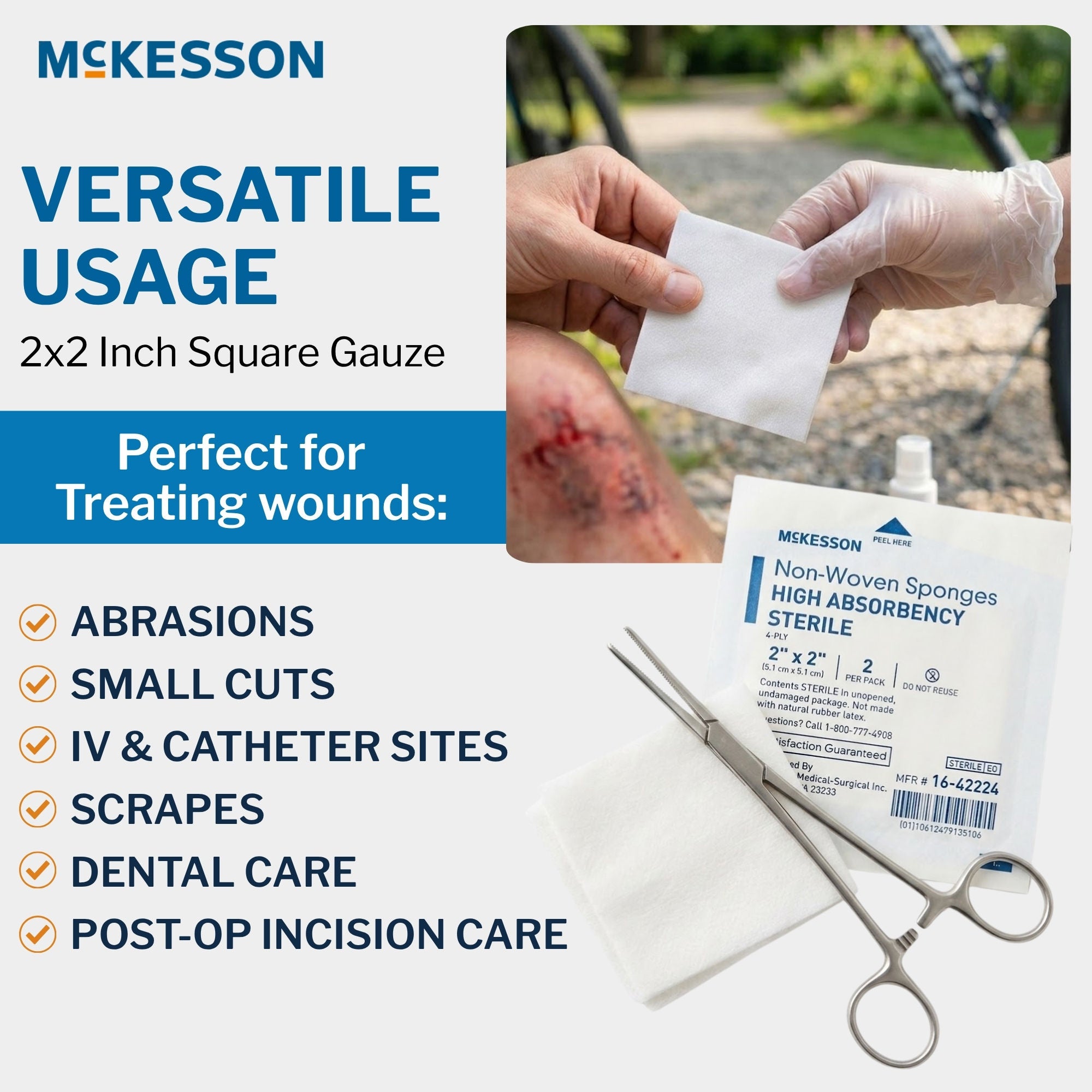 McKesson Brand - 16-42224 McKesson Sterile Nonwoven Sponge