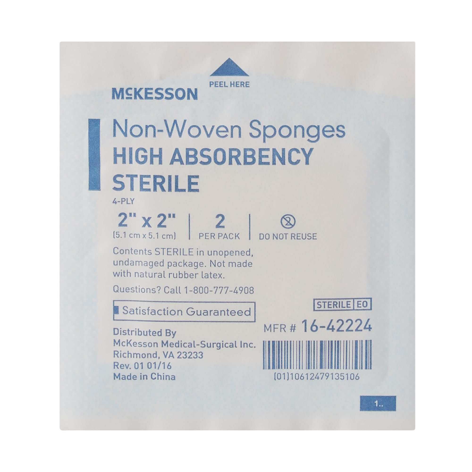 McKesson Brand - 16-42224 McKesson Sterile Nonwoven Sponge