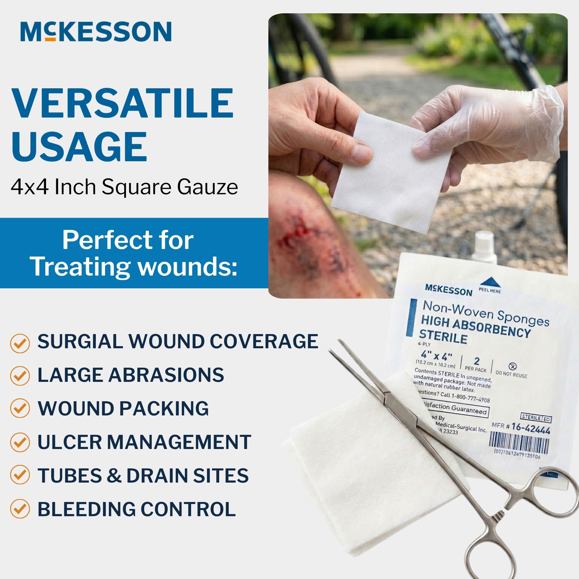 McKesson Brand - 16-42444 McKesson Sterile Nonwoven Sponge