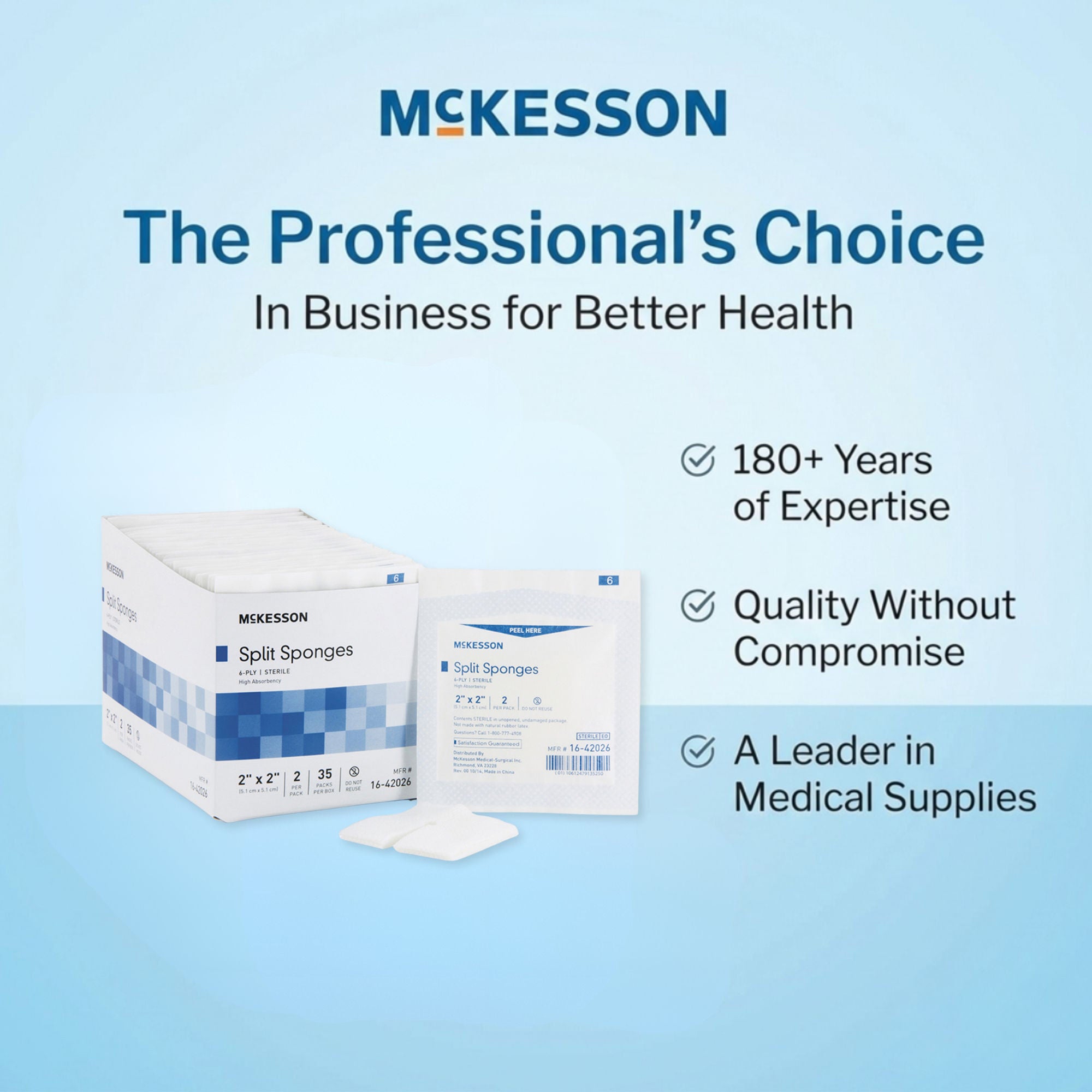 McKesson Brand - 16-42026 McKesson IV/Drain Split Dressing