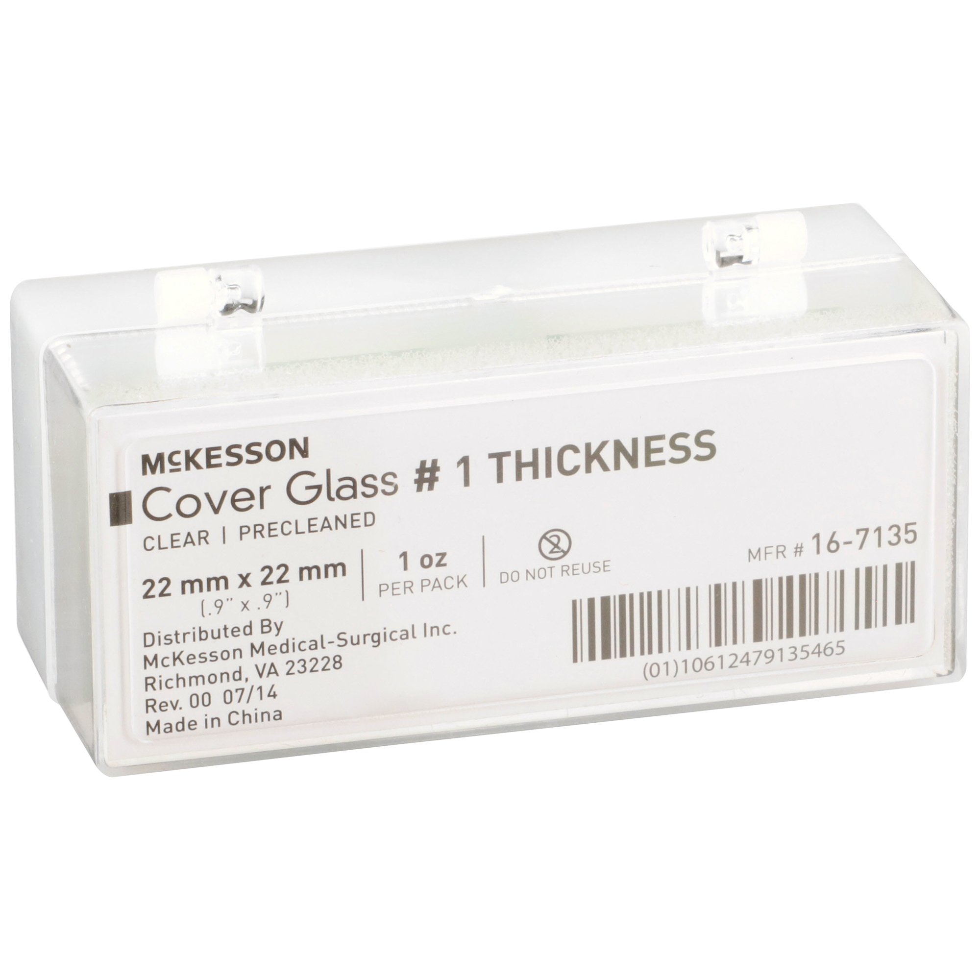 McKesson Brand 16-7135 - McKesson Cover Glass, 22 x 22 mm - 1/Pack, 10/Box