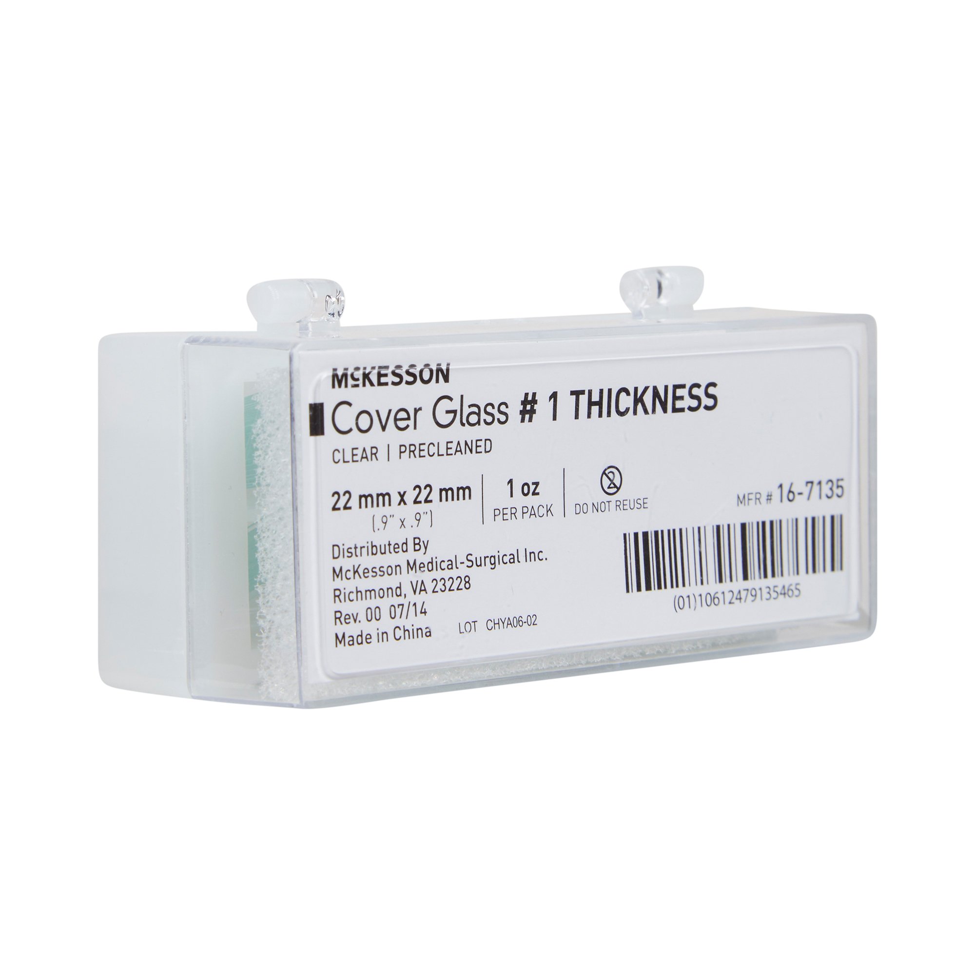 McKesson Brand 16-7135 - McKesson Cover Glass, 22 x 22 mm - 1/Pack, 10/Box