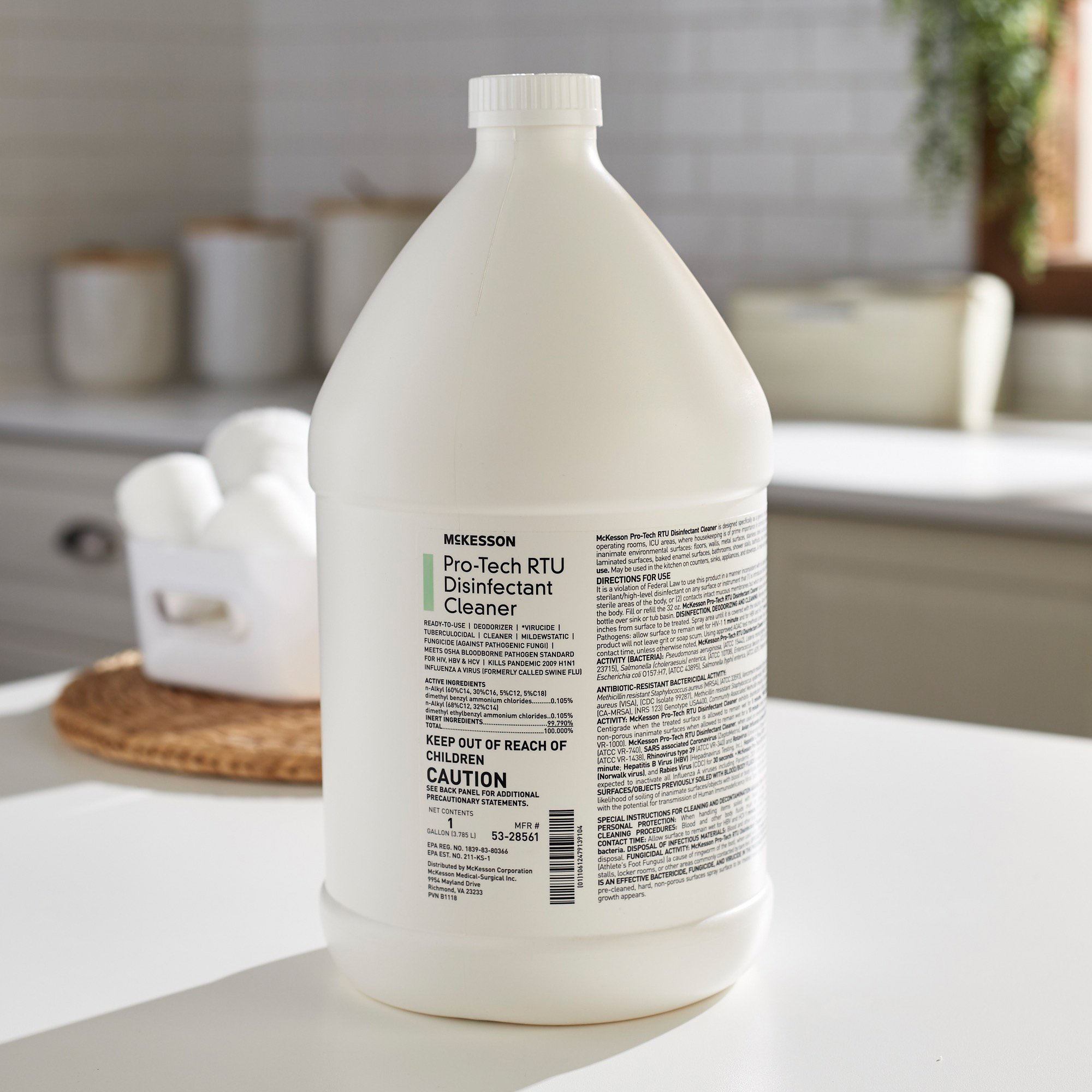 McKesson Brand 53-28561 - McKesson Pro-Tech Surface Disinfectant Cleaner Alcohol-Based Liquid Floral Scent - 1/Each, 4/Case