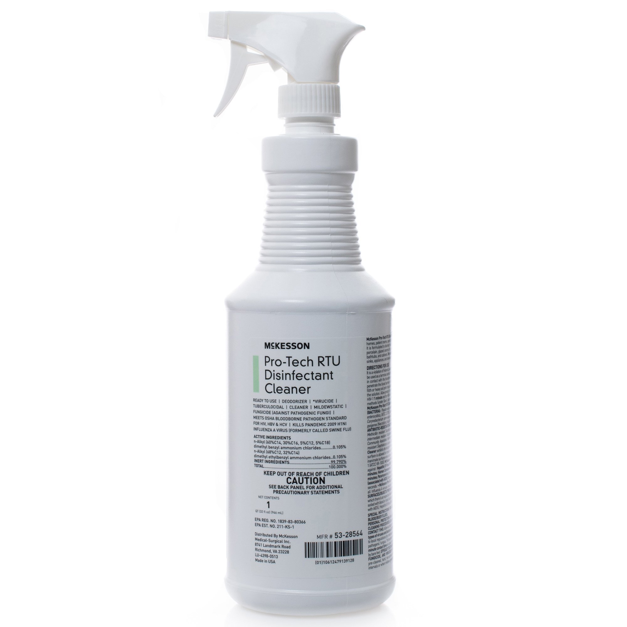 McKesson Brand - 53-28564 McKesson Pro-Tech Surface Disinfectant Cleaner Alcohol-Based Liquid Floral Scent