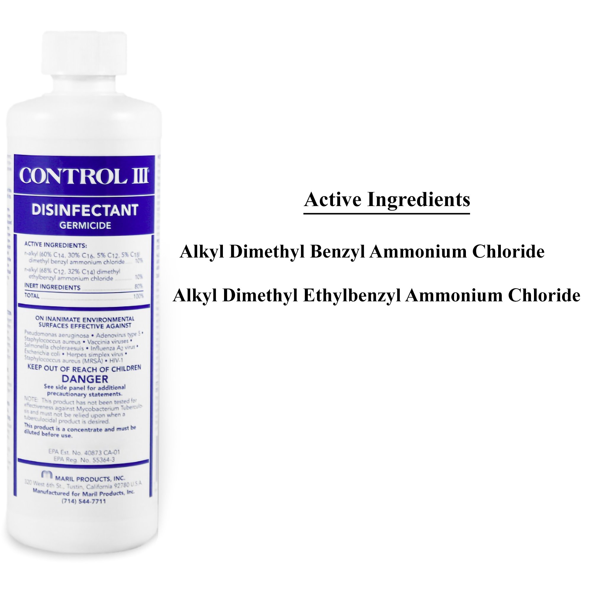 Maril Products - C3/DISP/12 Control III® Surface Disinfectant Germicide Cleaner