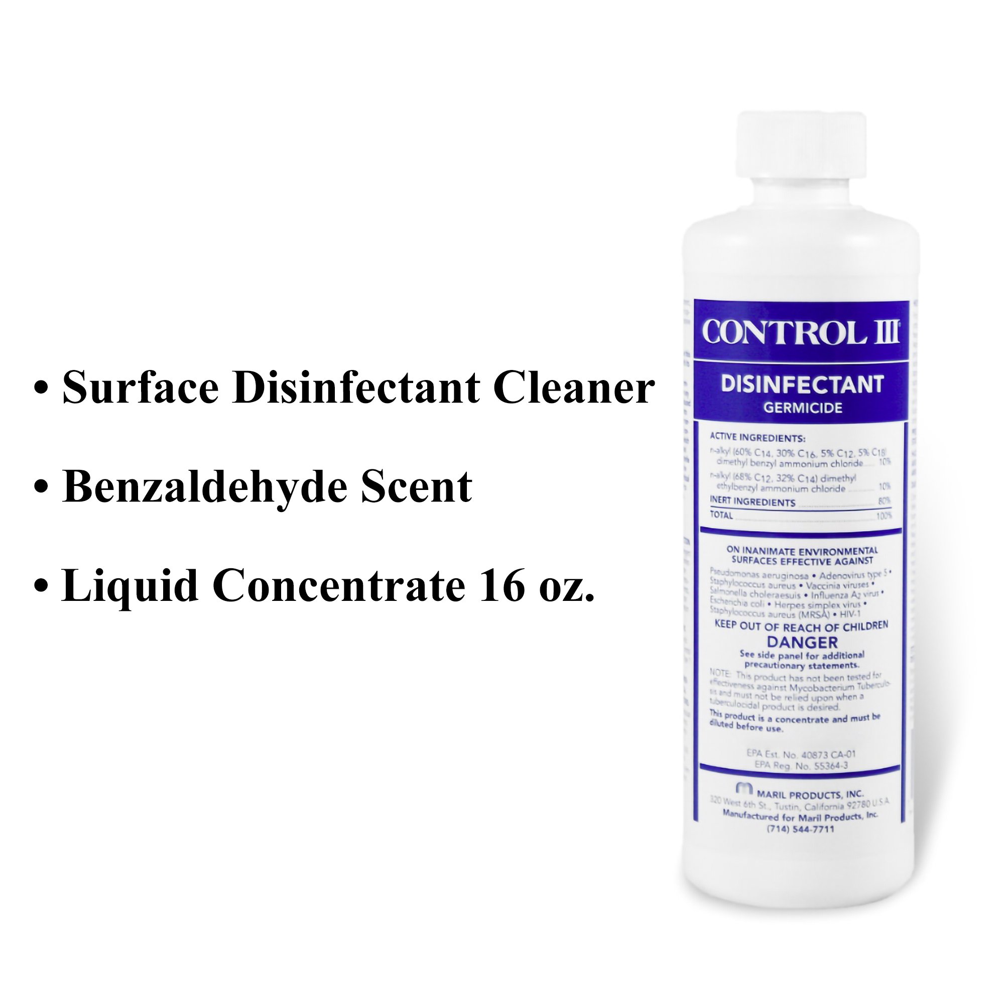 Maril Products - C3/DISP/12 Control III® Surface Disinfectant Germicide Cleaner