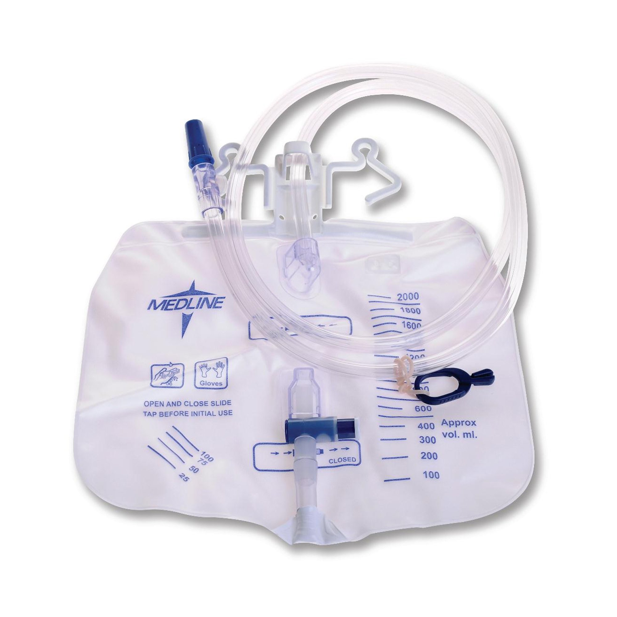 Medline - DYND15205 Medline® Urinary Drain Bag With Slide Cap