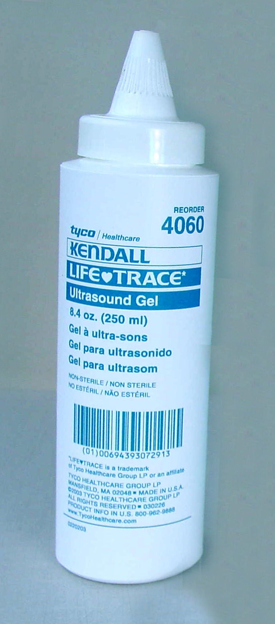 Cardinal - 4060- Ultrasound Gel Life-Trace® High Viscosity 8.5 oz. Bottle