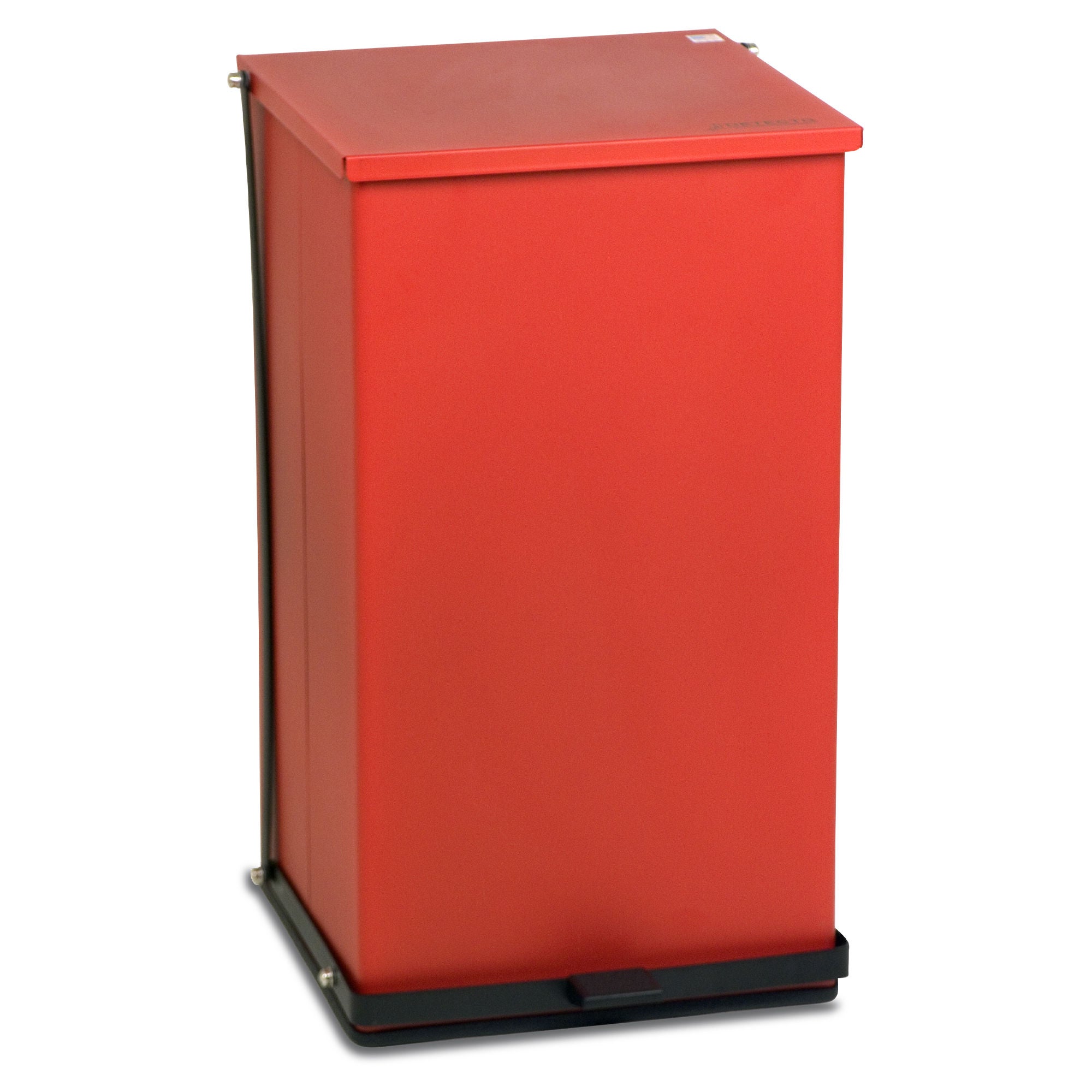Detecto Scale - P-100R Trash Can Detecto® 100 Quart / 25 gal. Red Baked Epoxy Steel Square