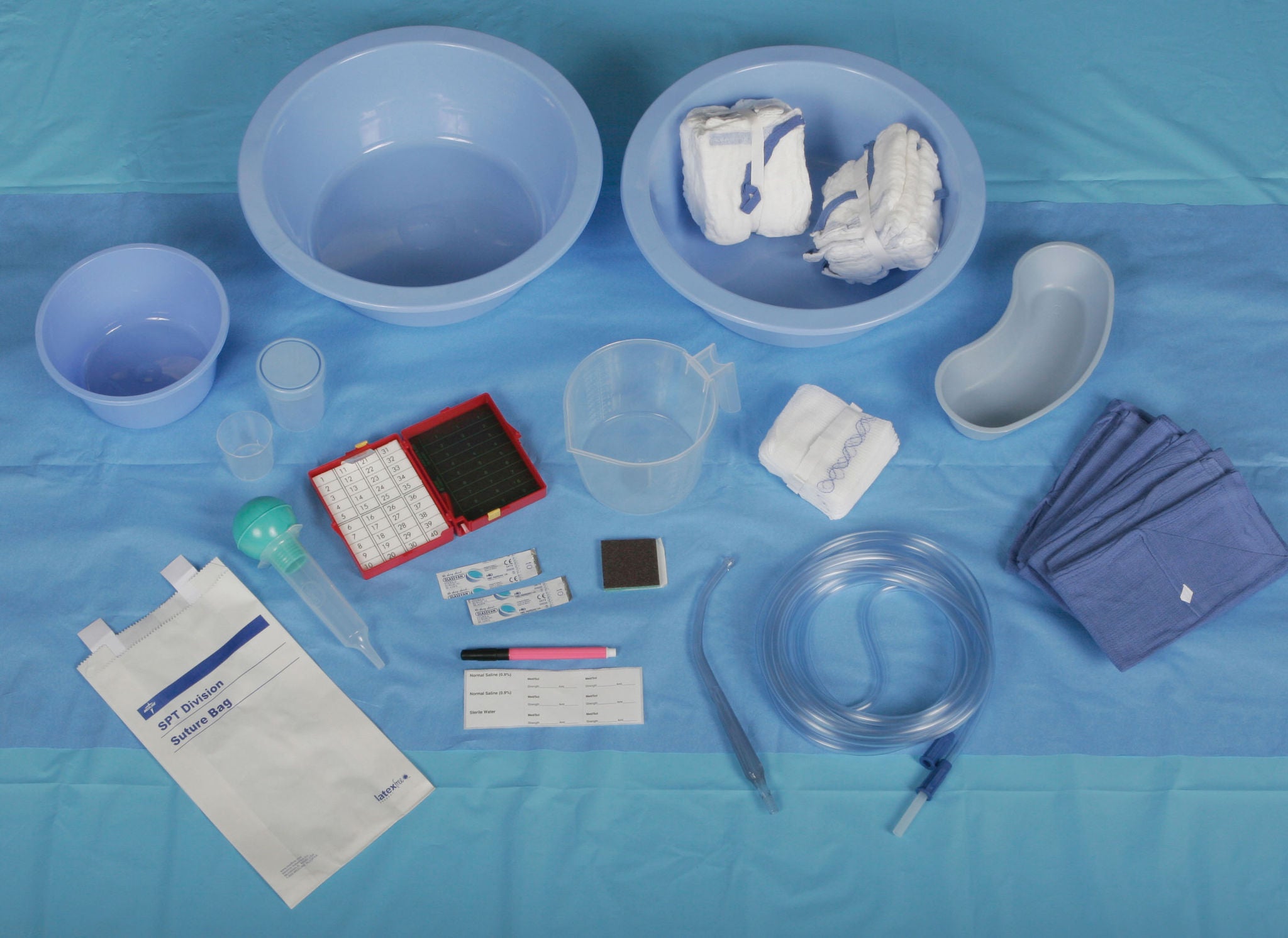 Medline - DYNJ06000 Surgical Double Basin Set-Up Kit Medline Double Basin Plus Sterile