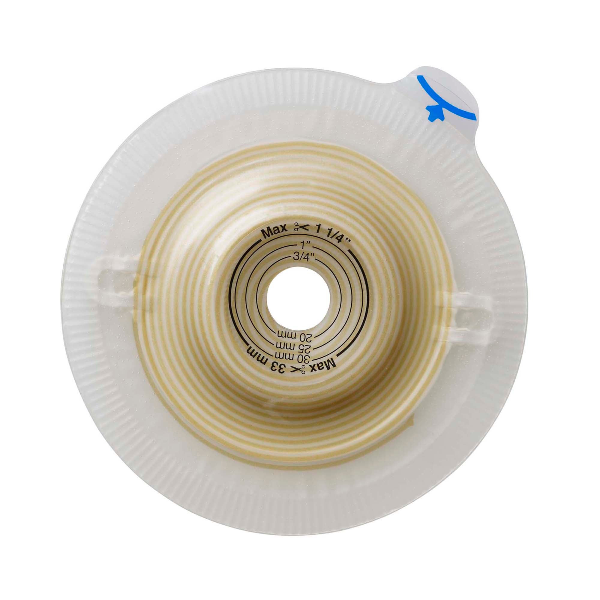 Coloplast - 14237 Ostomy Barrier Assura® Xpro Precut, Extended Wear Silicone Based Adhesive 60 mm Flange Blue Code System Synthetic Resin 1-3/8 Inch Opening