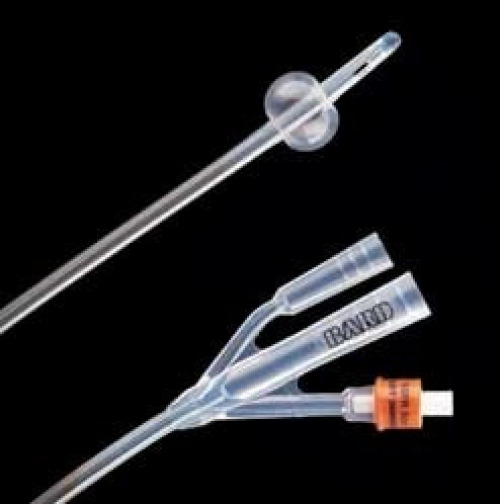 Bard - 70522SI Foley Catheter Lubri-Sil™I.C. 3-Way Standard Tip 5 cc Balloon 22 Fr. Antimicrobial Hydrogel Coated Silicone