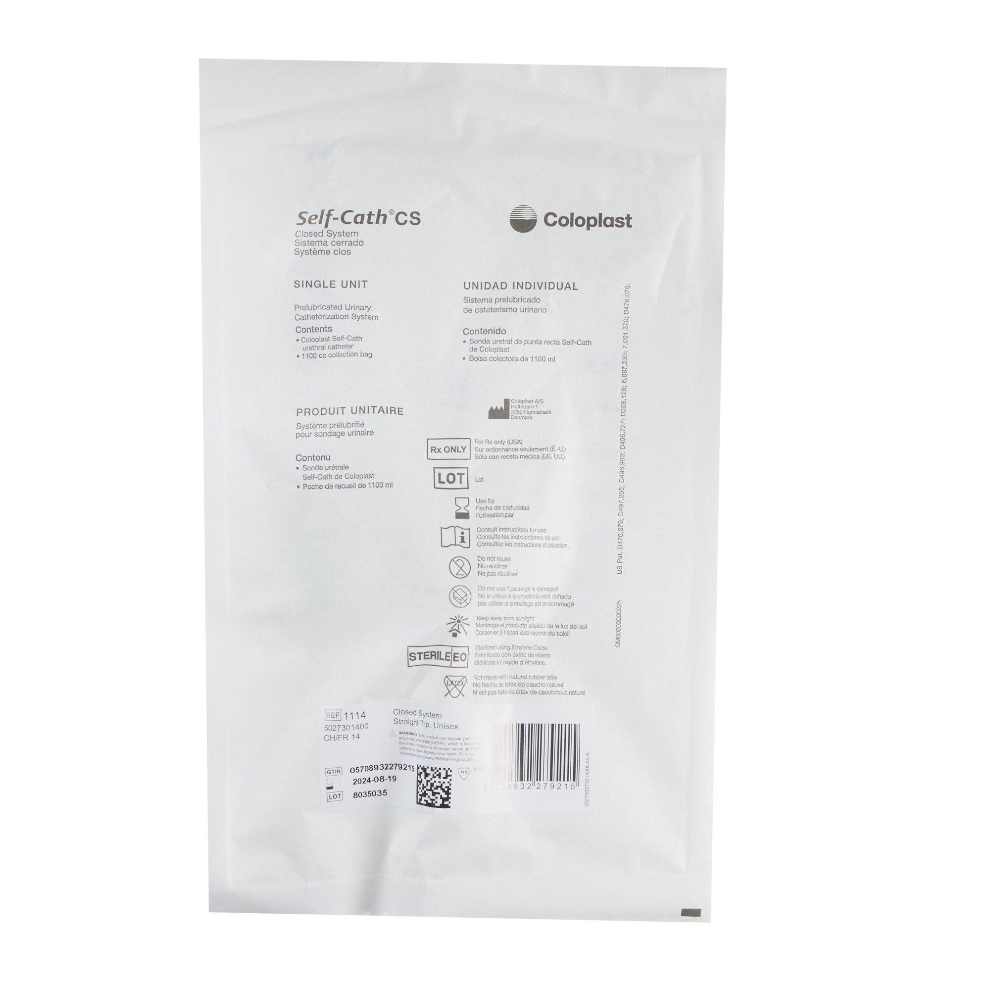 Coloplast - 1114 Self-Cath® Intermittent Closed System Catheter