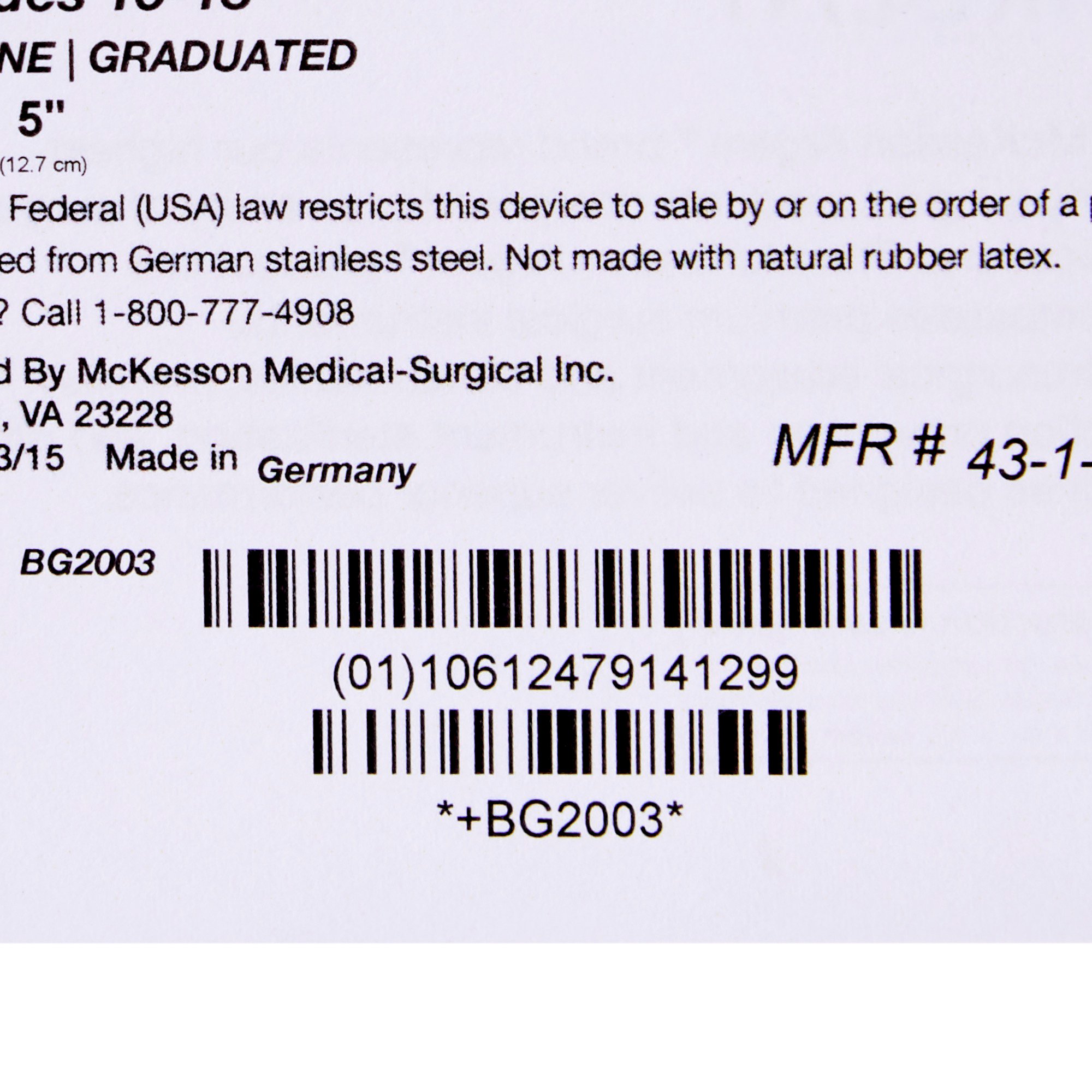 McKesson Brand 43-1-033 - McKesson Argent™ Scalpel Handle Number 3 - 1/Each