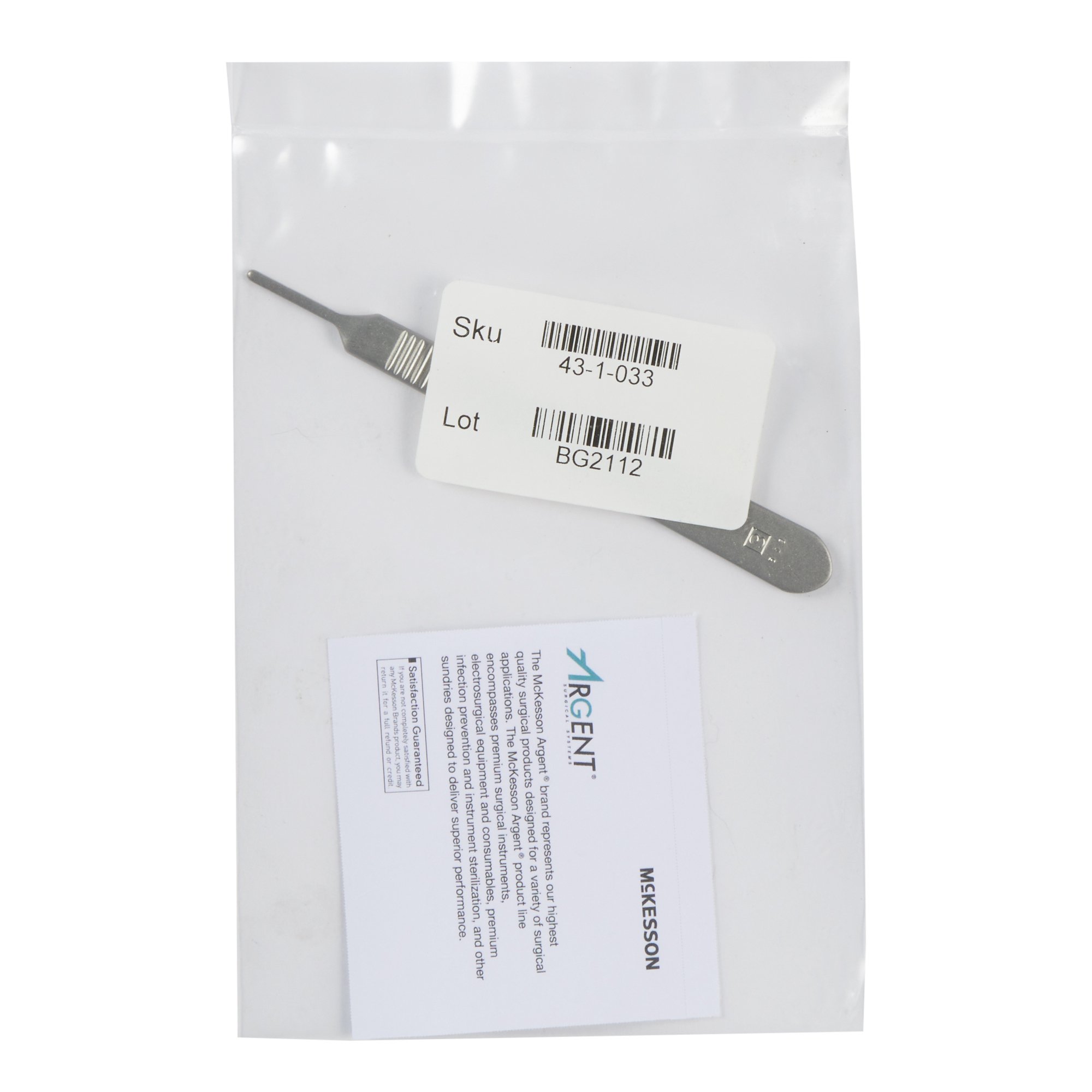 McKesson Brand 43-1-033 - McKesson Argent™ Scalpel Handle Number 3 - 1/Each