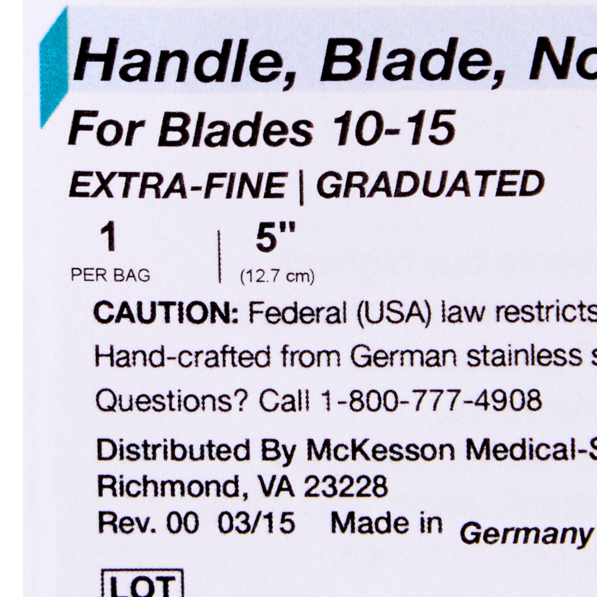 McKesson Brand 43-1-033 - McKesson Argent™ Scalpel Handle Number 3 - 1/Each