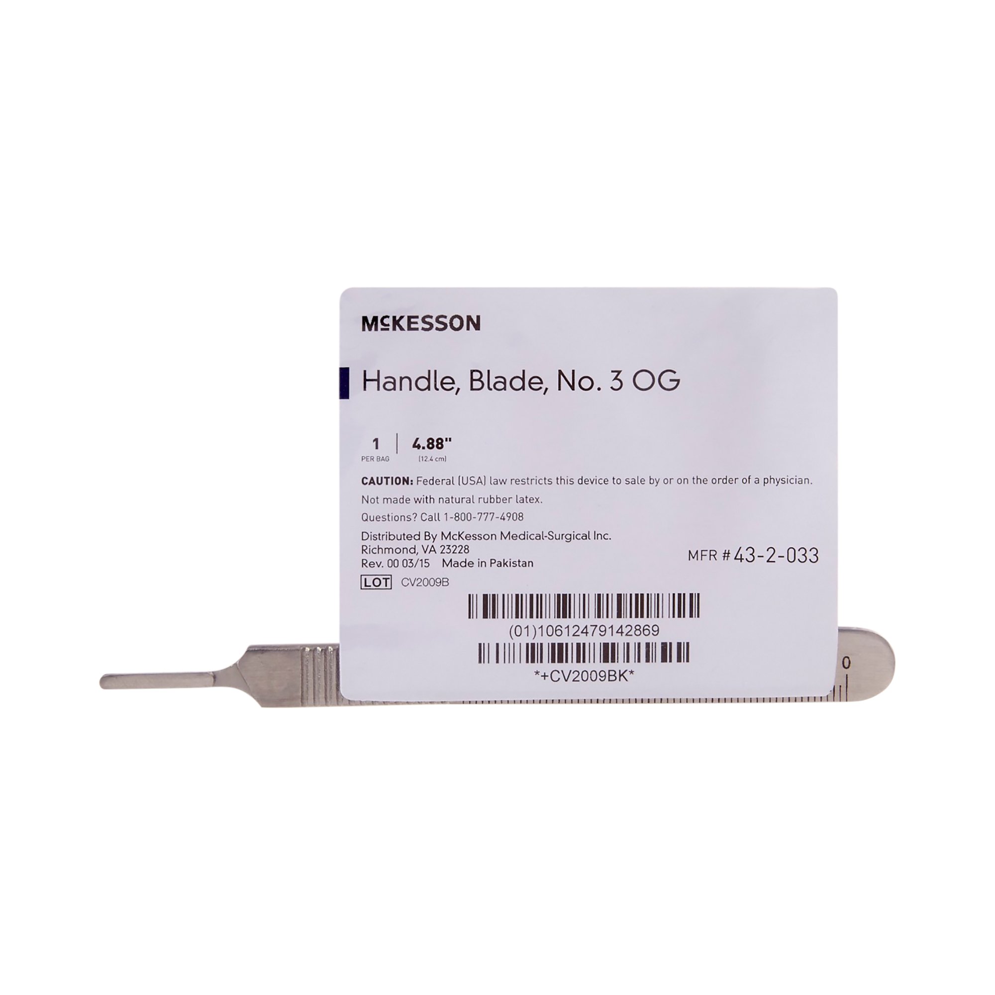 McKesson Brand 43-2-033 - McKesson Scalpel Handle - 1/Each