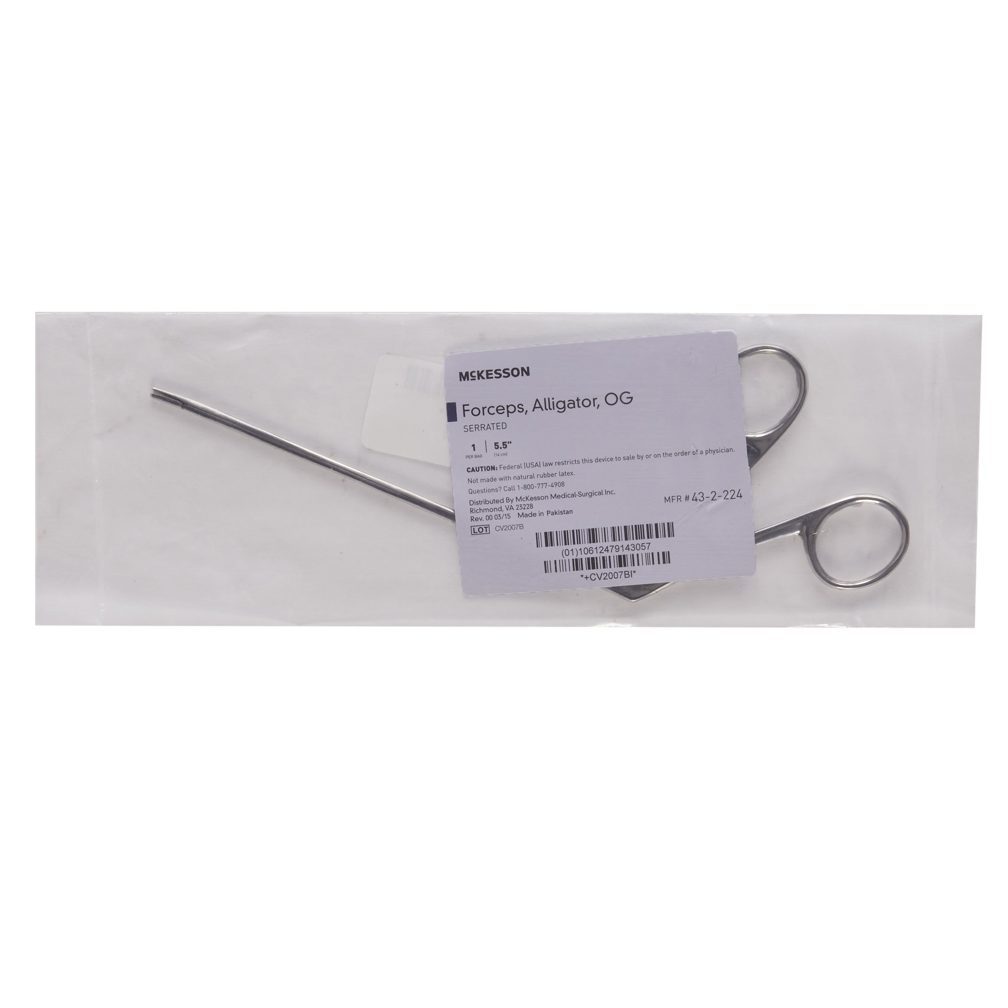 McKesson Brand 43-2-224 - McKesson Ear Forceps - 1/Each