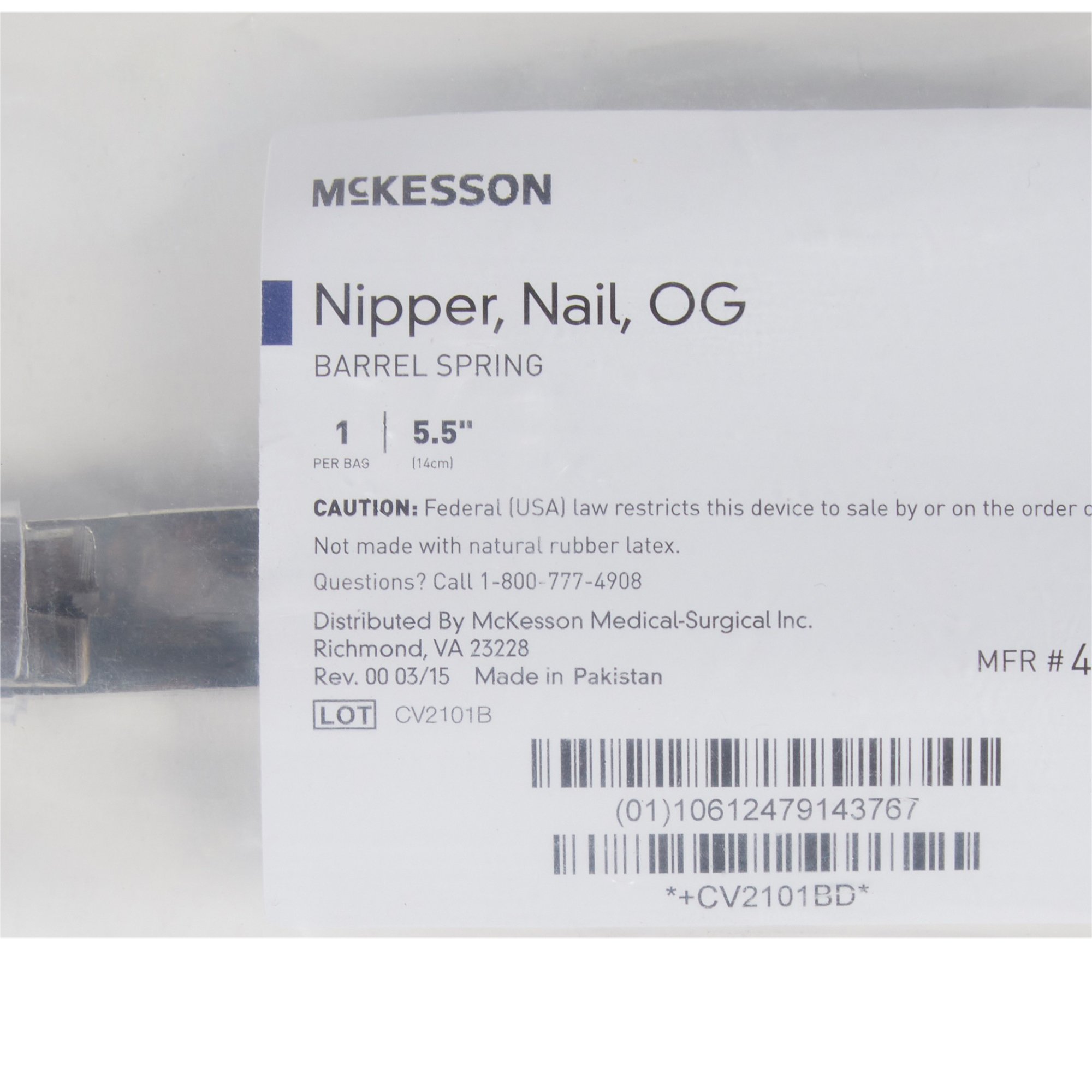 McKesson Brand - 43-2-472 McKesson Nail Nipper