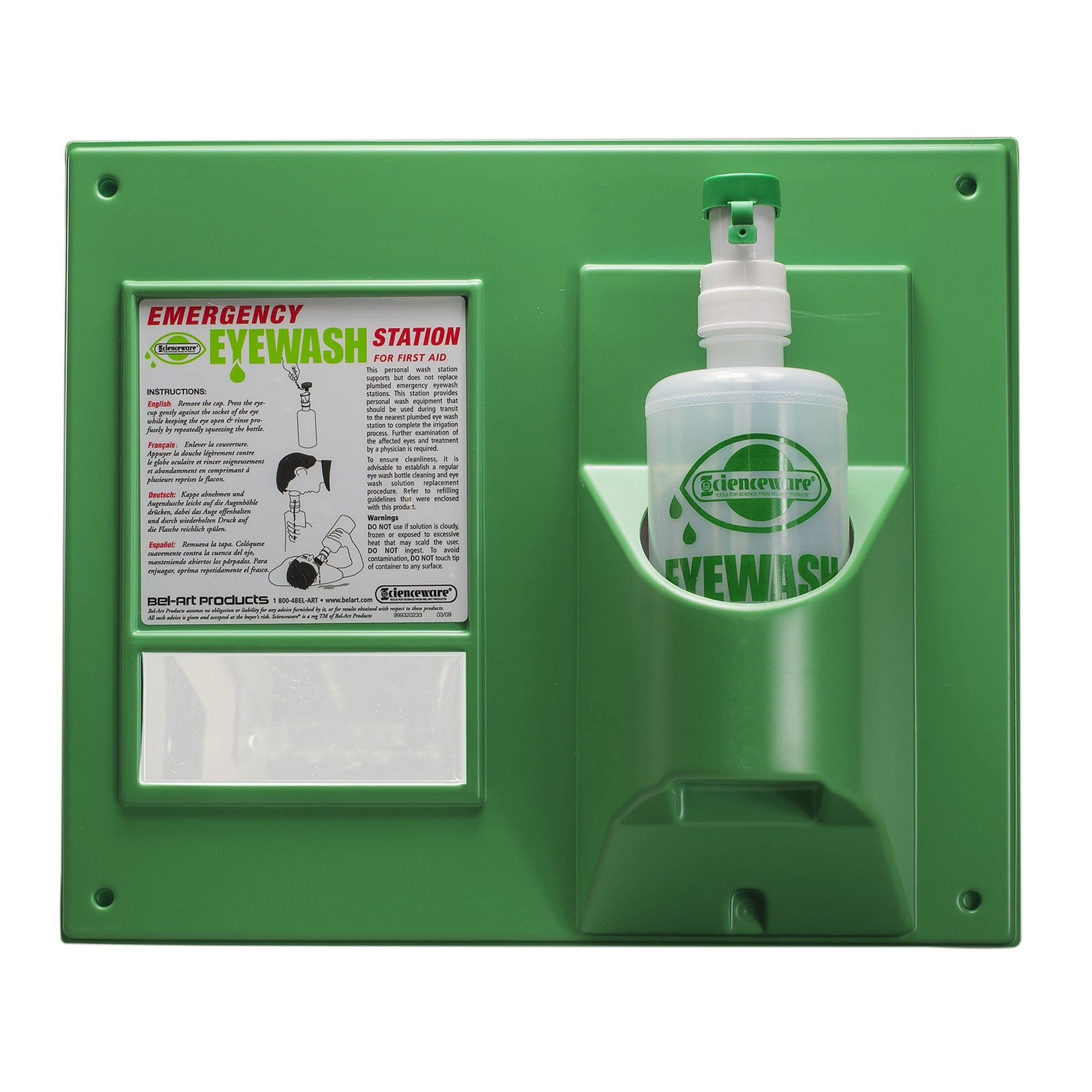 Bel-Art Products - 248660000 Eyewash Station Wall Mount 32 oz. Bottle