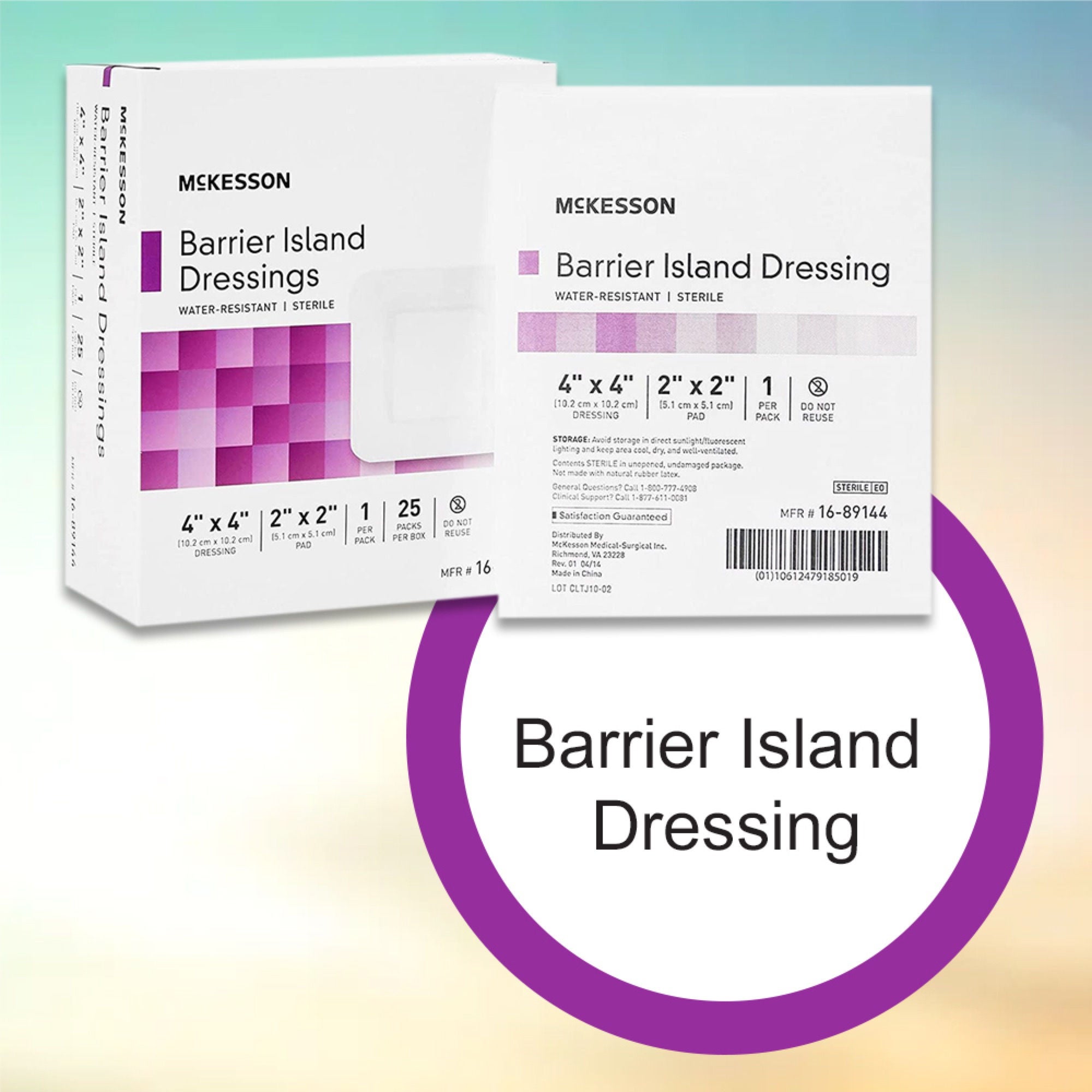 McKesson Brand - 16-89144 McKesson Composite Barrier Island Dressing