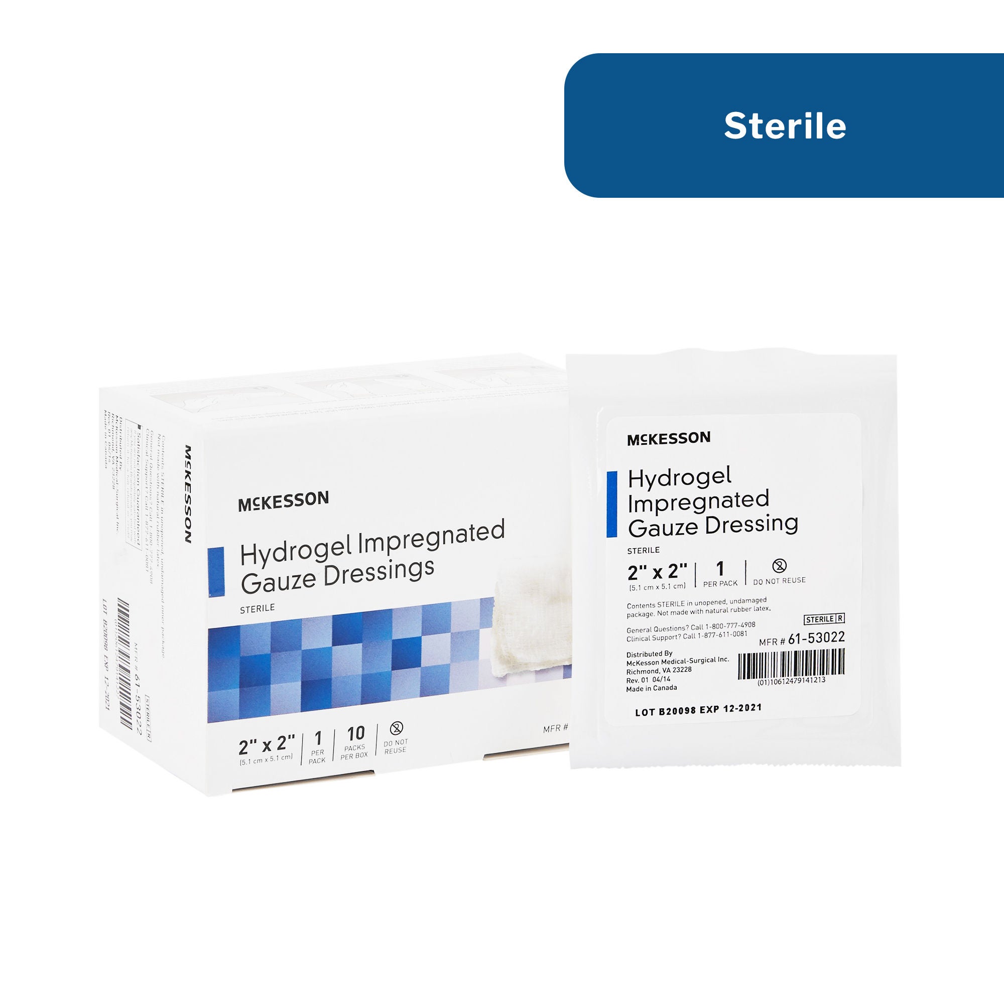 McKesson Brand - 61-53022 McKesson Hydrogel Gauze Dressing